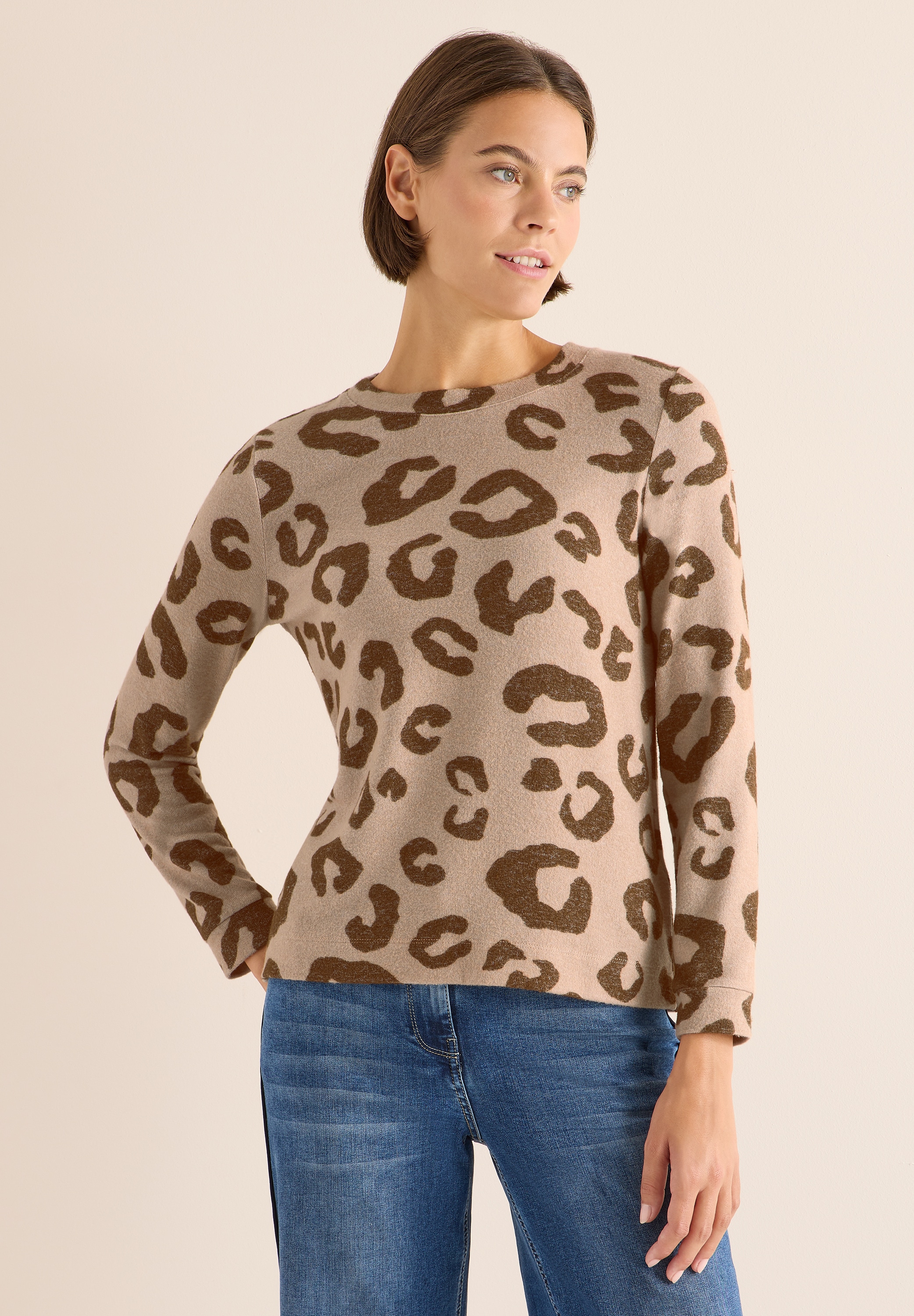 Cecil Langarmshirt, aus softem Materialmix günstig online kaufen