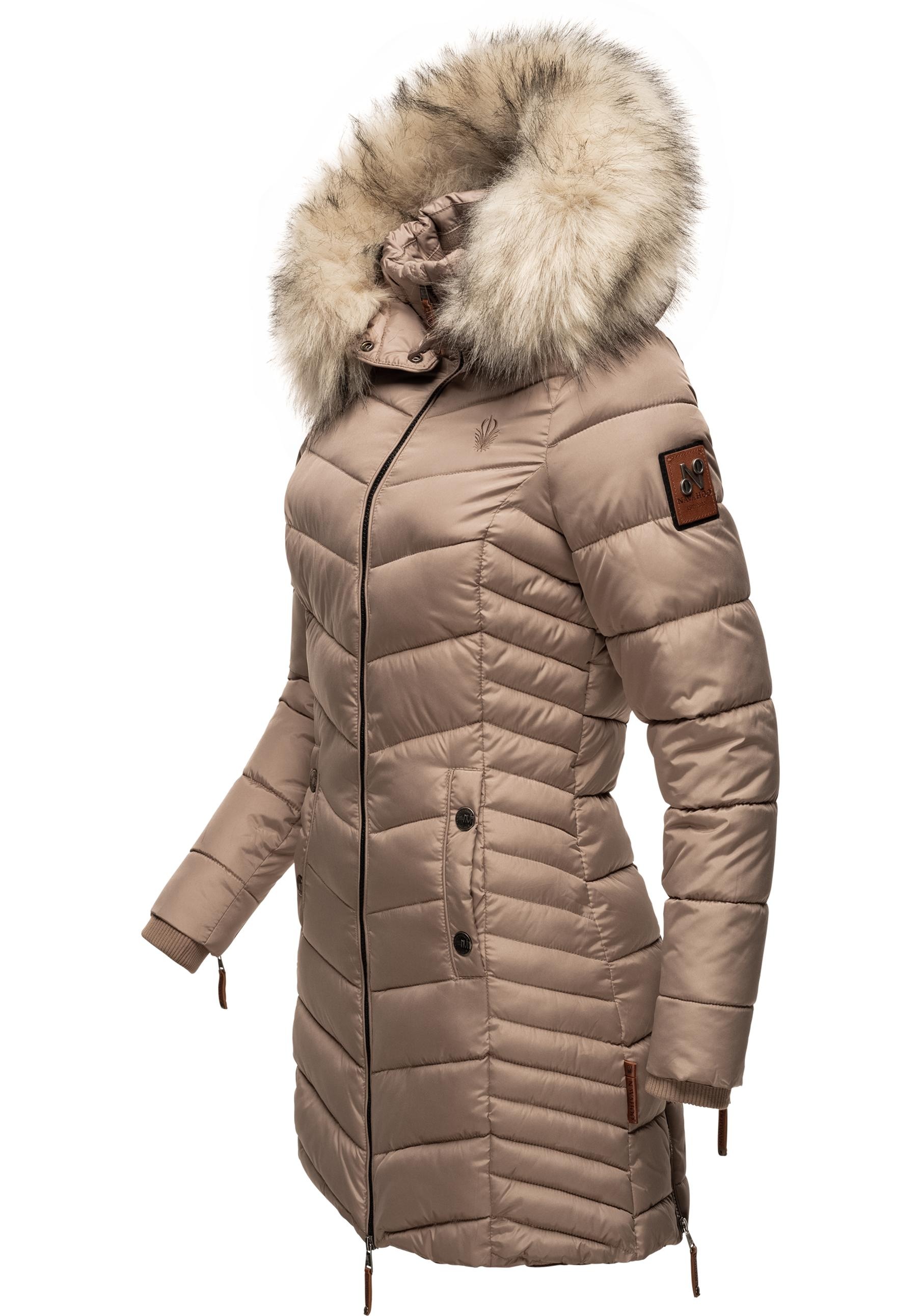 Navahoo Wintermantel »Nimalaa«, modischer Damen Winter Steppmantel mit Kapuze