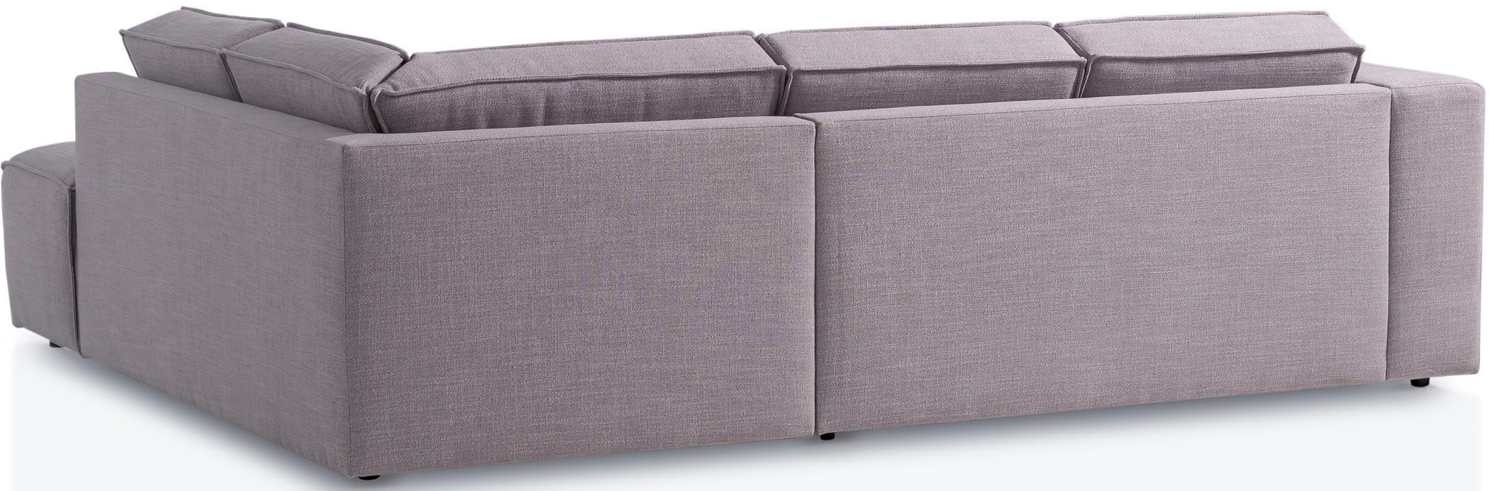 TRENDMANUFAKTUR Ecksofa »Dice mit Sitztiefenverstellung und Kaltschaumpolsterung«, hoher Sitzkomfort, aktuelle Kedernaht, L-Form
