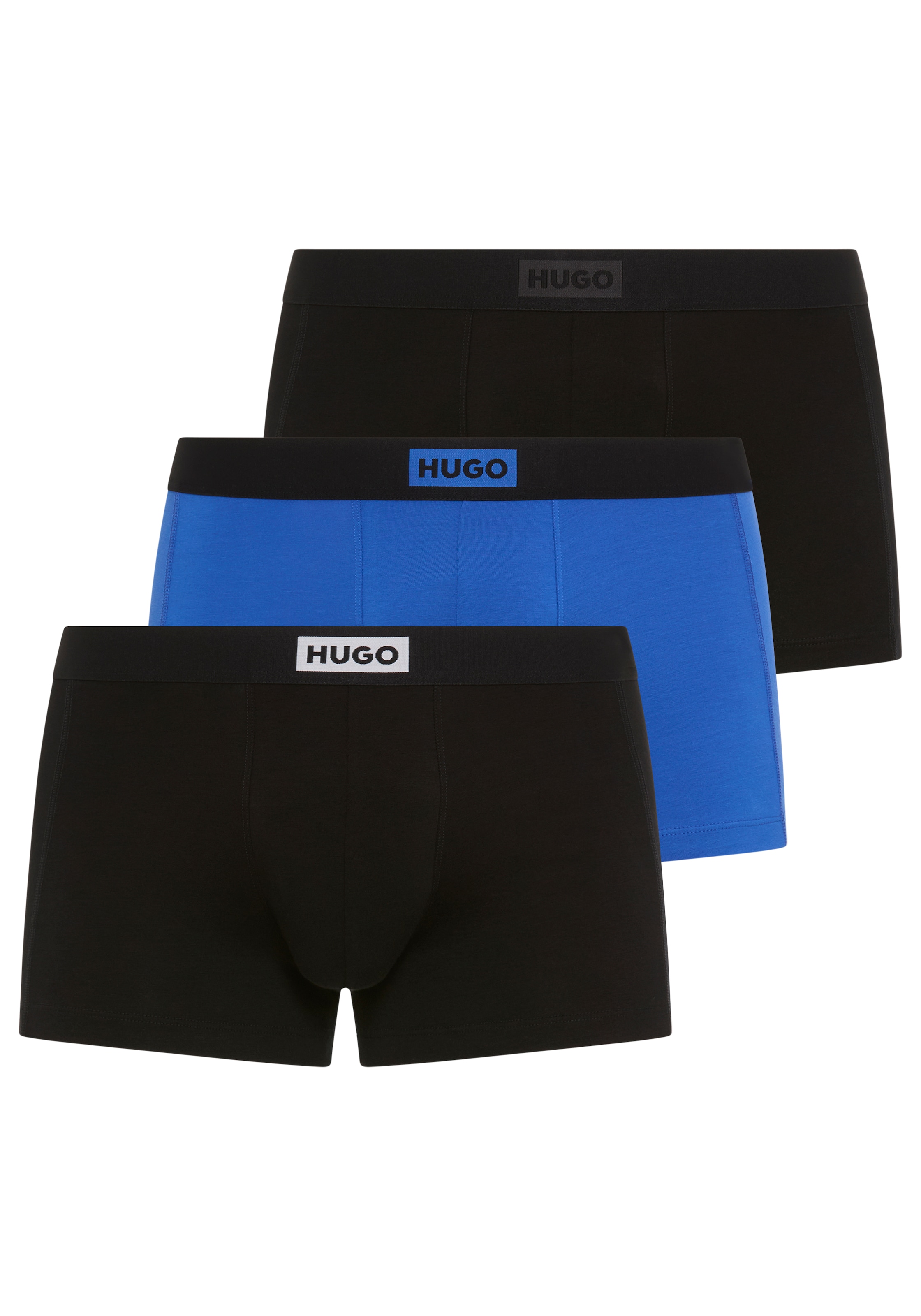 HUGO Underwear Trunk Packung, 3 Stk. mit kontrastfarbigem Bund günstig online kaufen