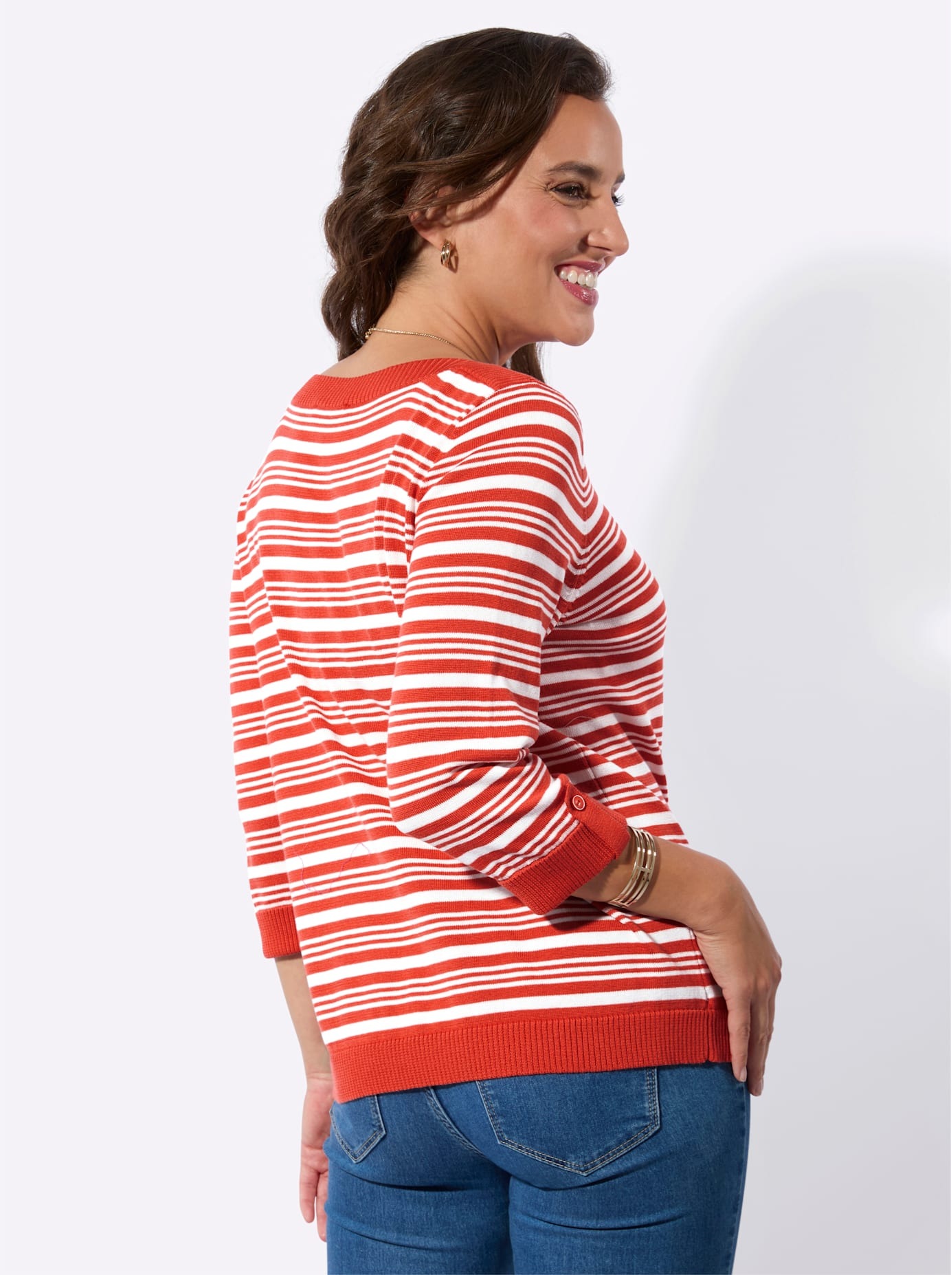Casual Looks 3/4 Arm-Pullover »Ringel-Pullover«