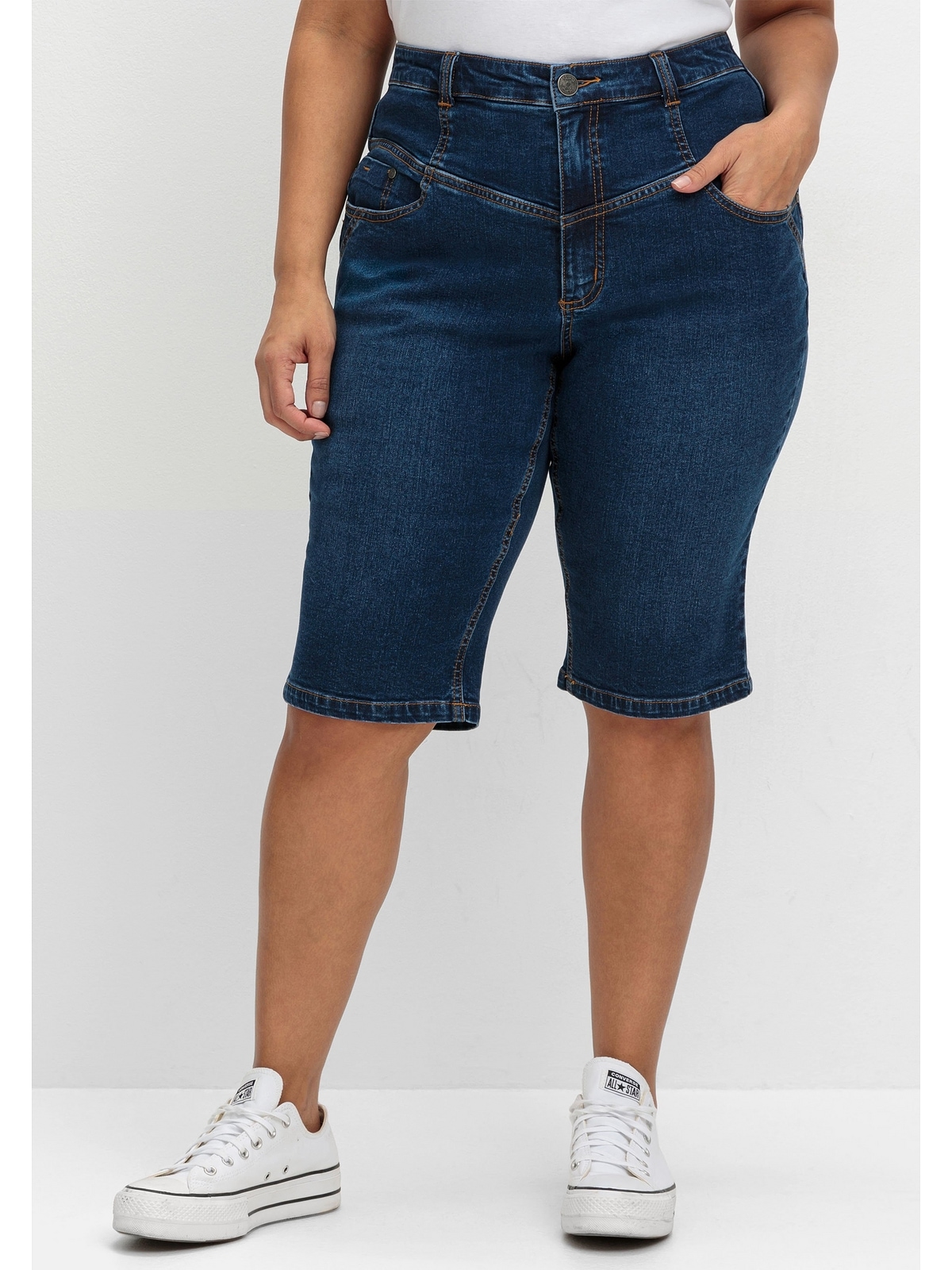 Sheego Jeansbermudas »Große Größen«, im Curvy-Schnitt ANNE