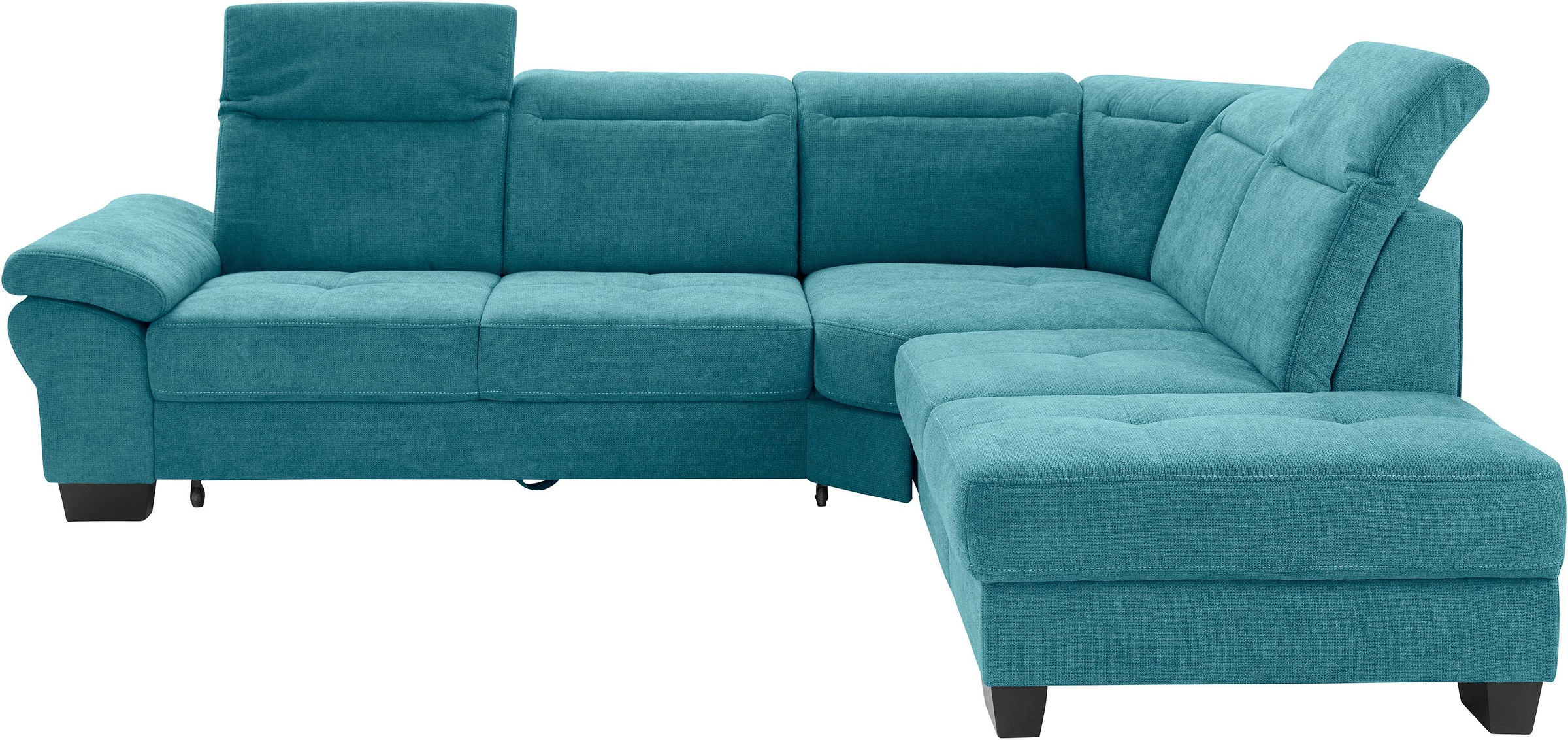 Places of Style Ecksofa »Cornwall L-Form«, incl. Sitztiefenverstellung, mit Bettfunktion und Kopfteilverstellung