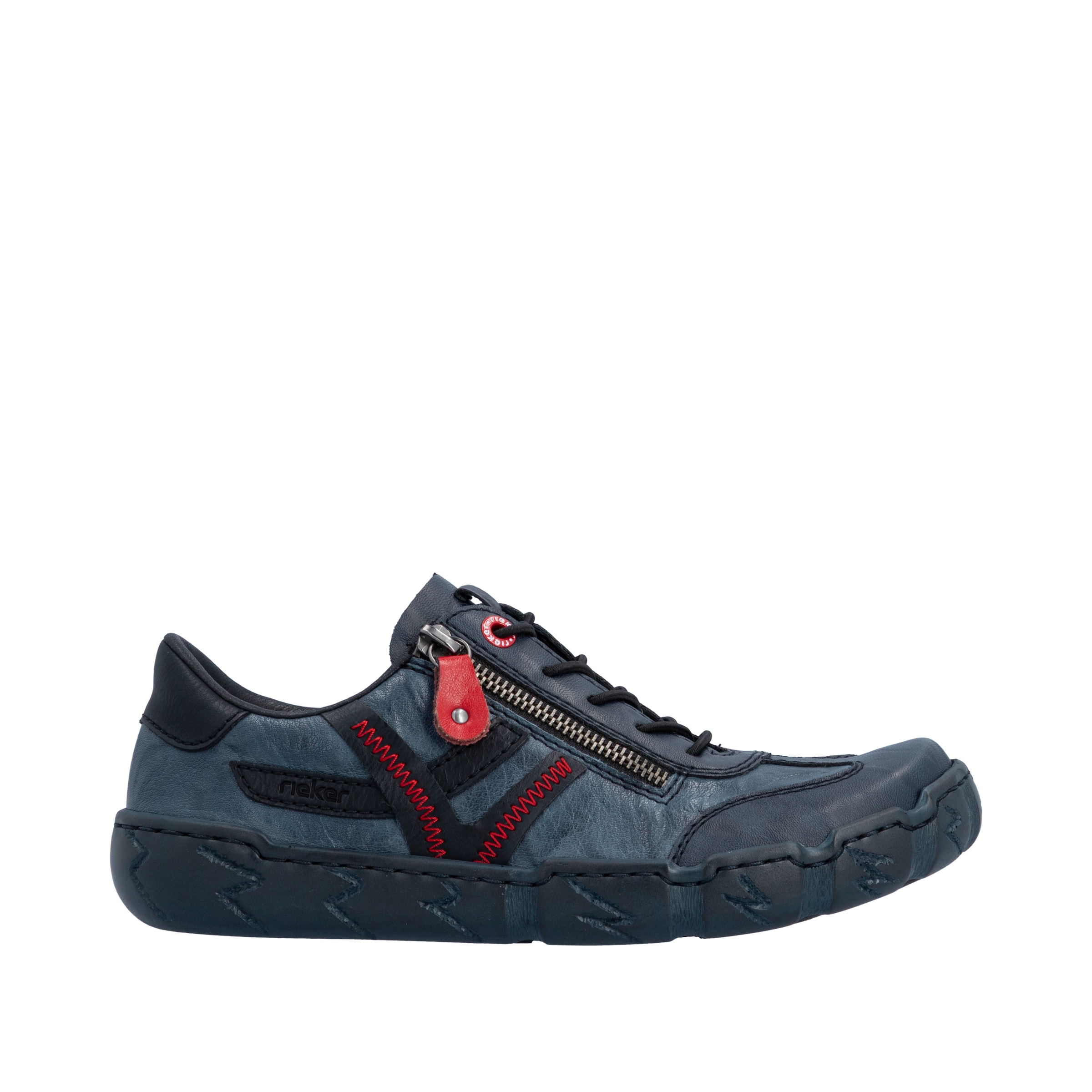Rieker Sneaker  Schnürschuh, Halbschuh, Freizeitschuh mit Ziernähte