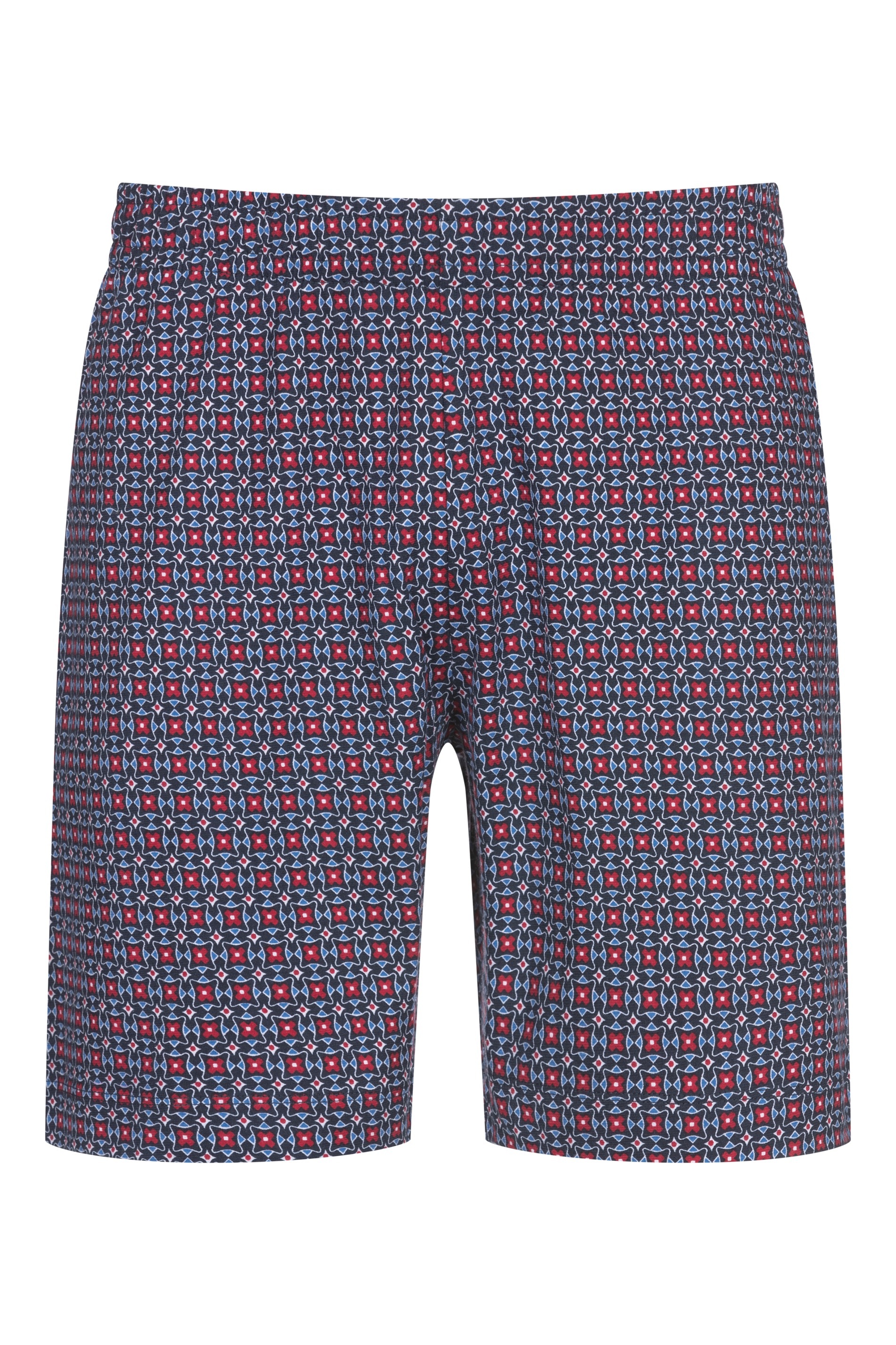 Mey Shorty »RED TILE«, (2 tlg.), Brusttasche, kurzärmelig, Hose gemustert, Oberteil uni