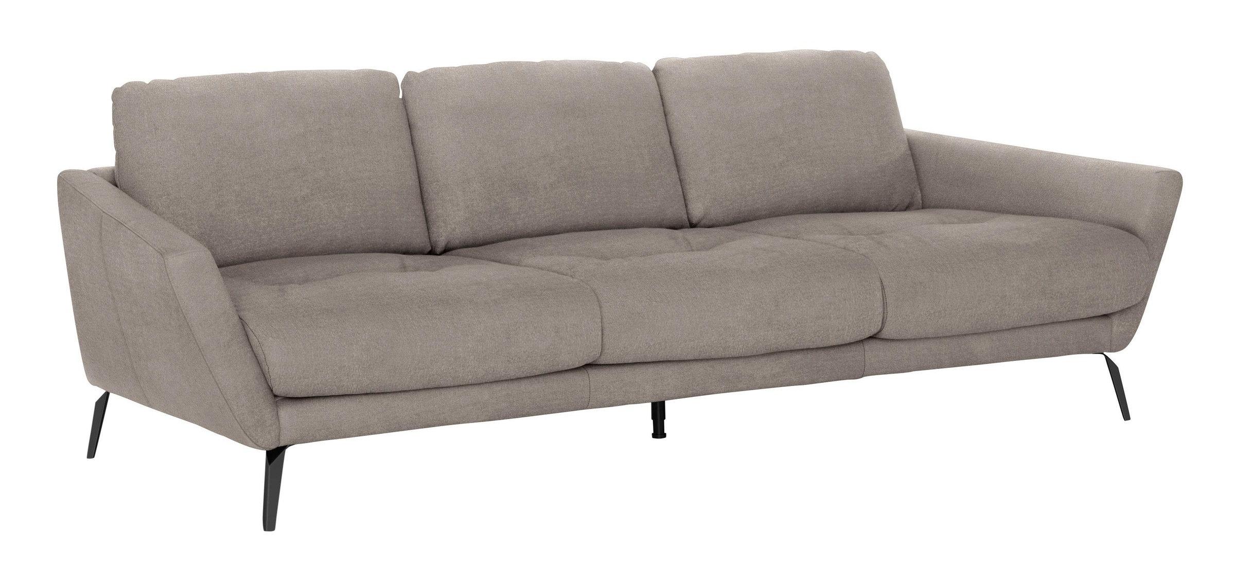 W.SCHILLIG Big-Sofa »softy«, mit dekorativer Heftung im Sitz, Füße schwarz pulverbeschichtet