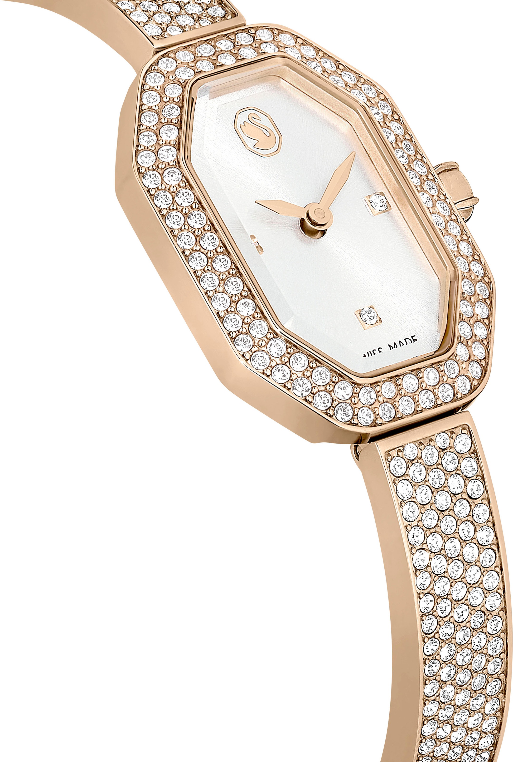 Swarovski Quarzuhr »DEXTERA BANGLE«, Armbanduhr, Damenuhr, Swarovski-Kristalle, Swiss Made