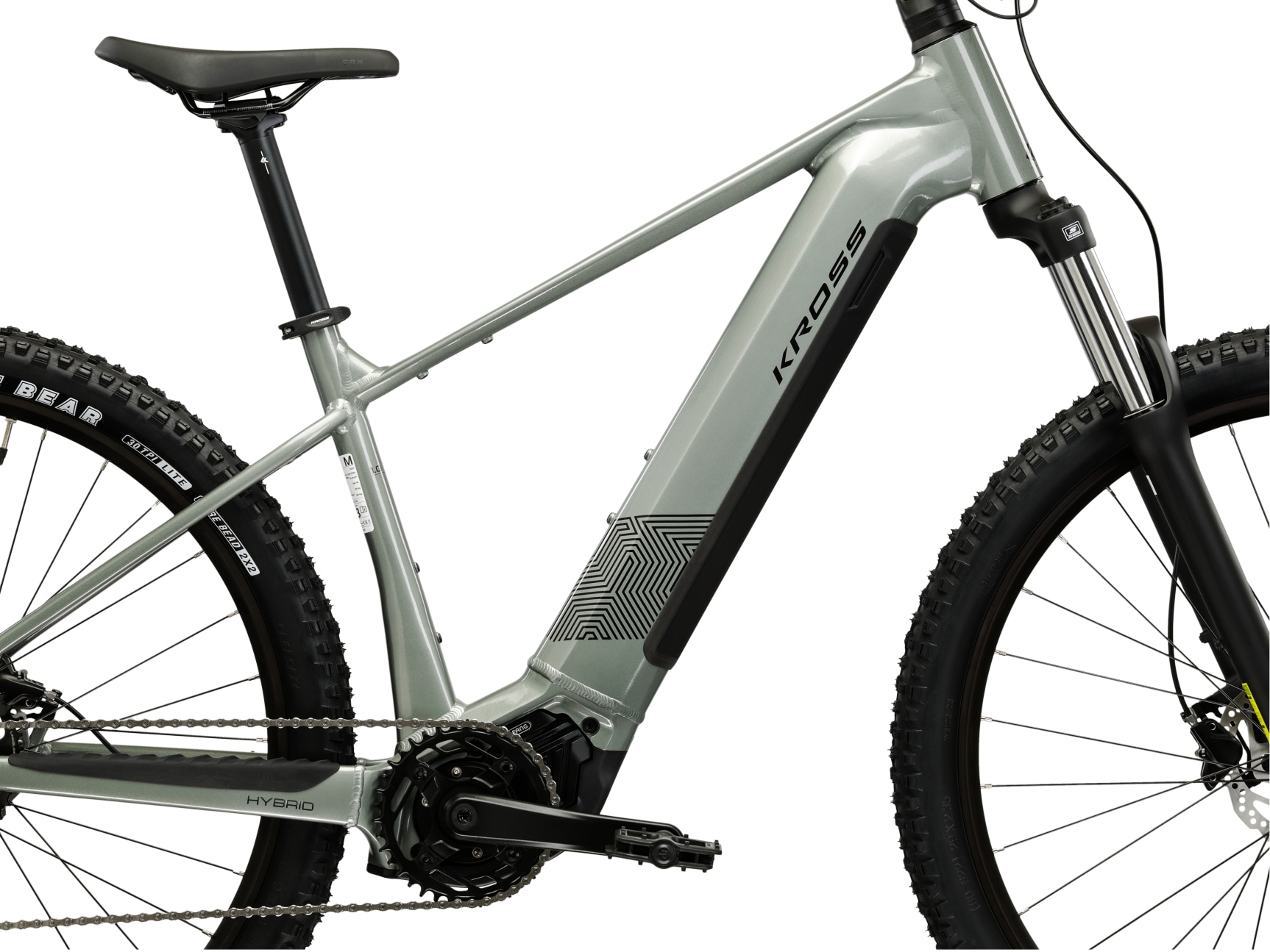 Kross »Influx Hybrid 1.0 20Ah/720Wh 29 Zoll grau 9 Gänge 2026« 9 Gang Shimano CUES U4000 Schaltwerk Kettenschaltung Mittelmotor 250 W