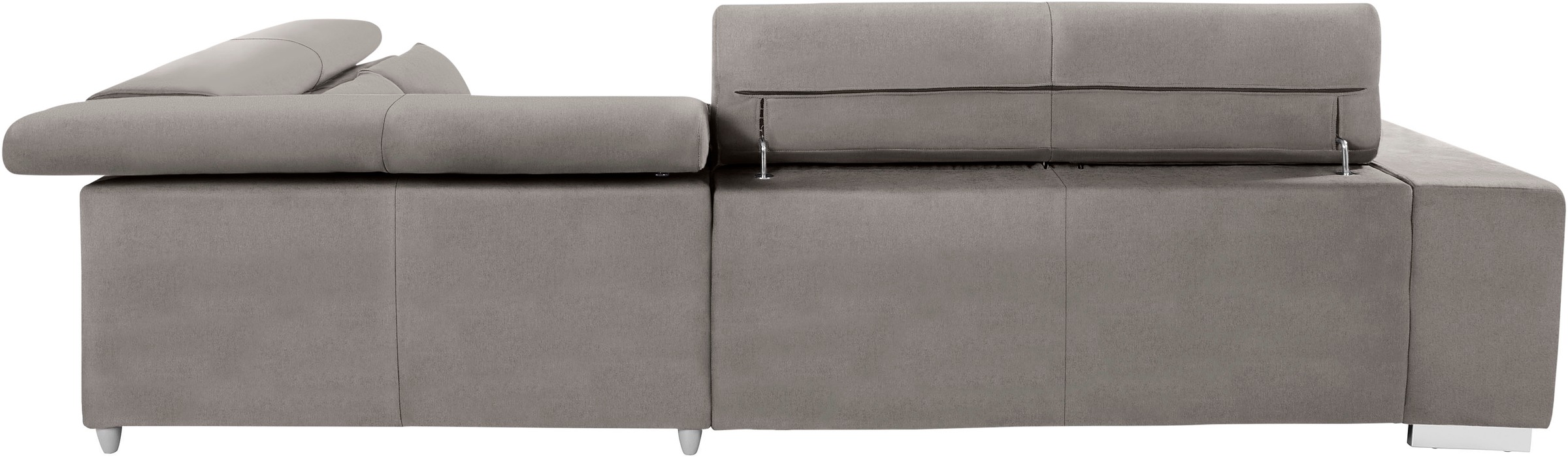 COTTA Ecksofa »Orion L-Form« mit Kopfteilverstellung & 5 Nierenkissen