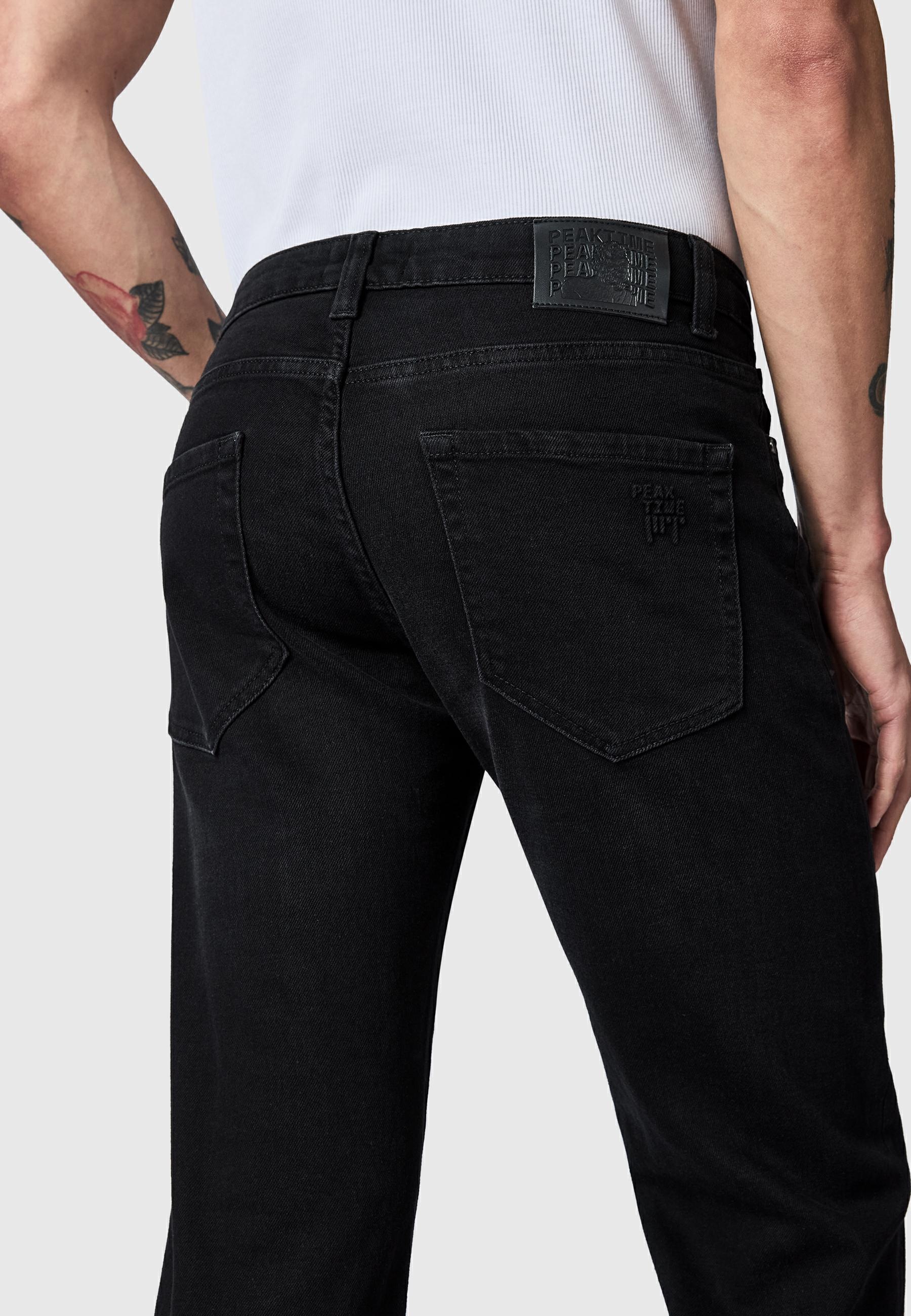 PEAK TIME Straight-Jeans »Orbis« Herren Jeans mit Logoprägung