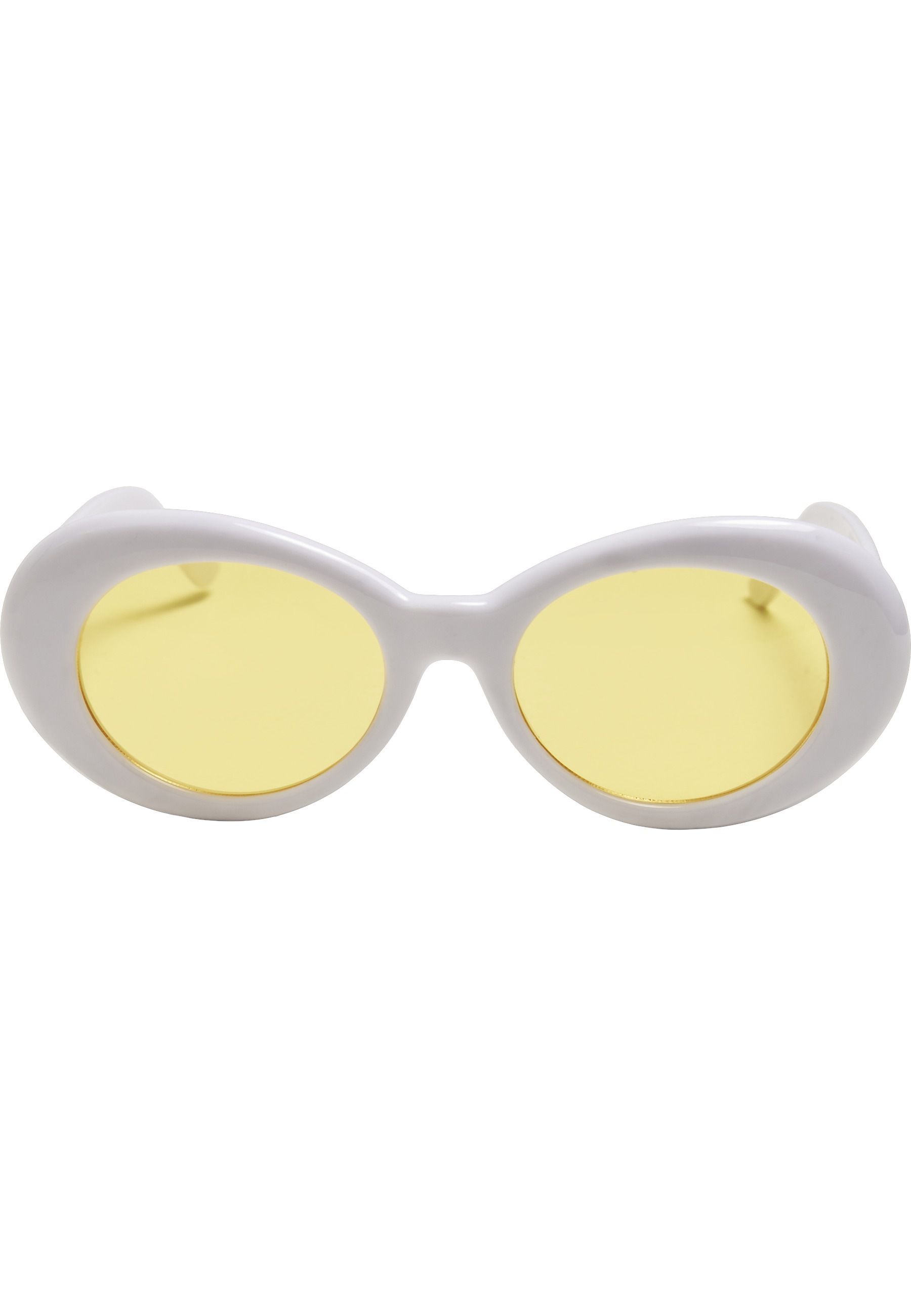 Sonnenbrille URBAN CLASSICS "Urban Classics Unisex 2 Tone Sunglasses", Damen, wht, yel, Sonnenbrillen Sonnenbrille 2