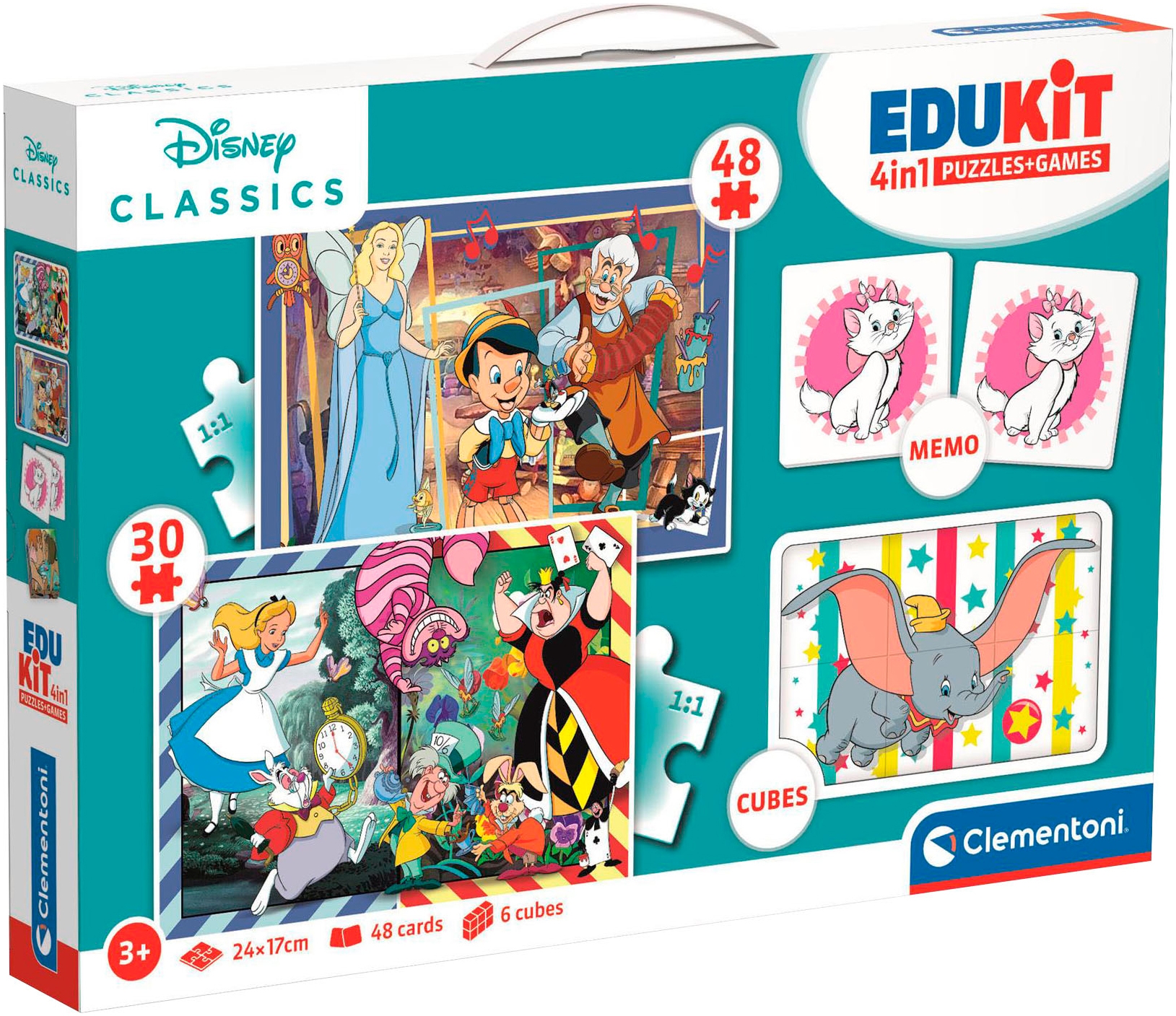 Clementoni® Puzzle »Edukit, 4n1, Disney Classics«, Made in Europe