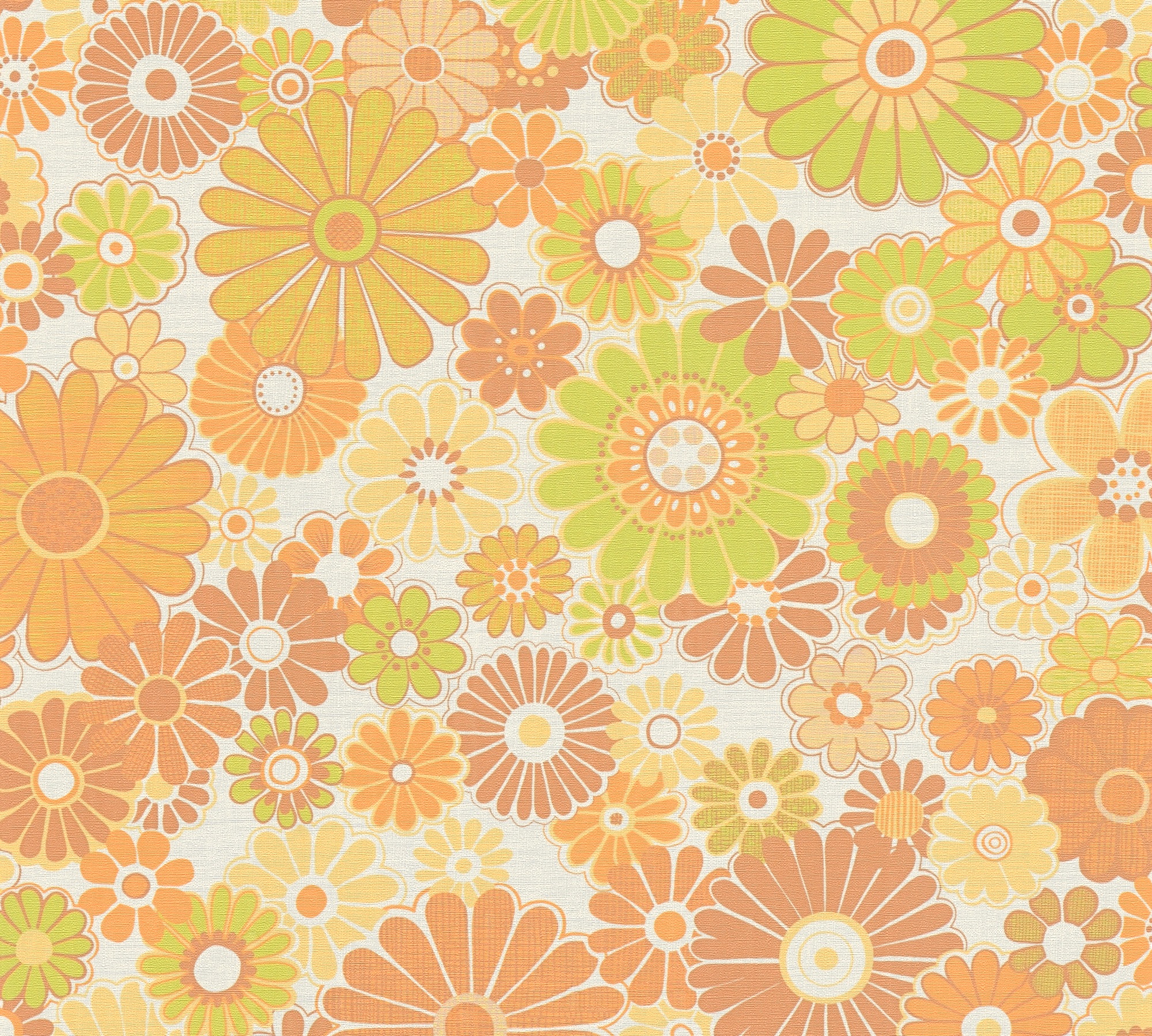 A.S. Création Vliestapete »Retro Chic florale Tapete Mustertapete Retro Blumen« matt strukturiert Vintage Vliestapete für Schlafzimmer Küche Wohnzimmer Floral Design