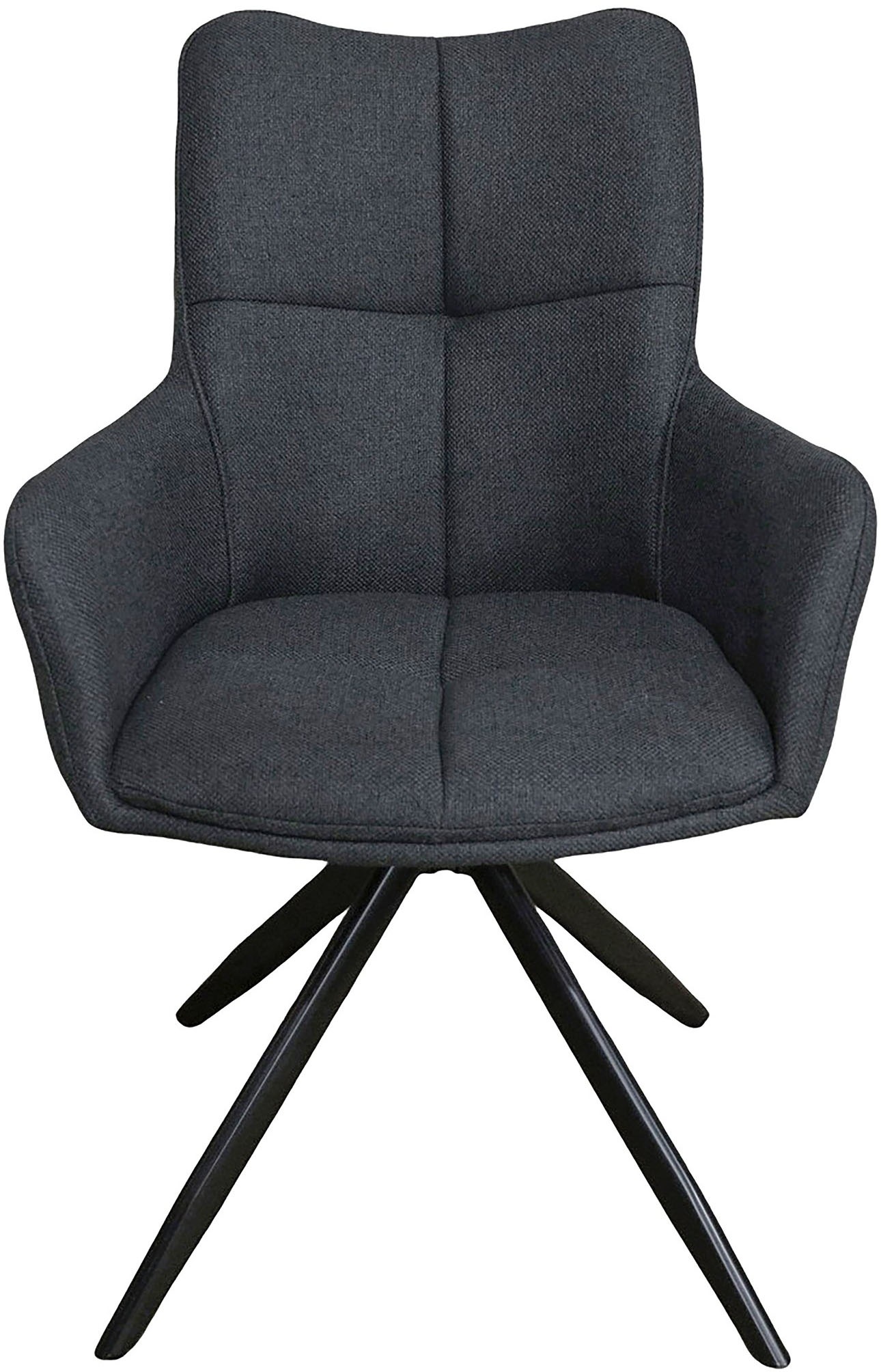 byLIVING Esszimmerstuhl »HAMILTON« (Set) 2 Stk.Webstoff, bis 110 kg, 360° drehbar, Schaumstoff, 4er Kreuzgestell