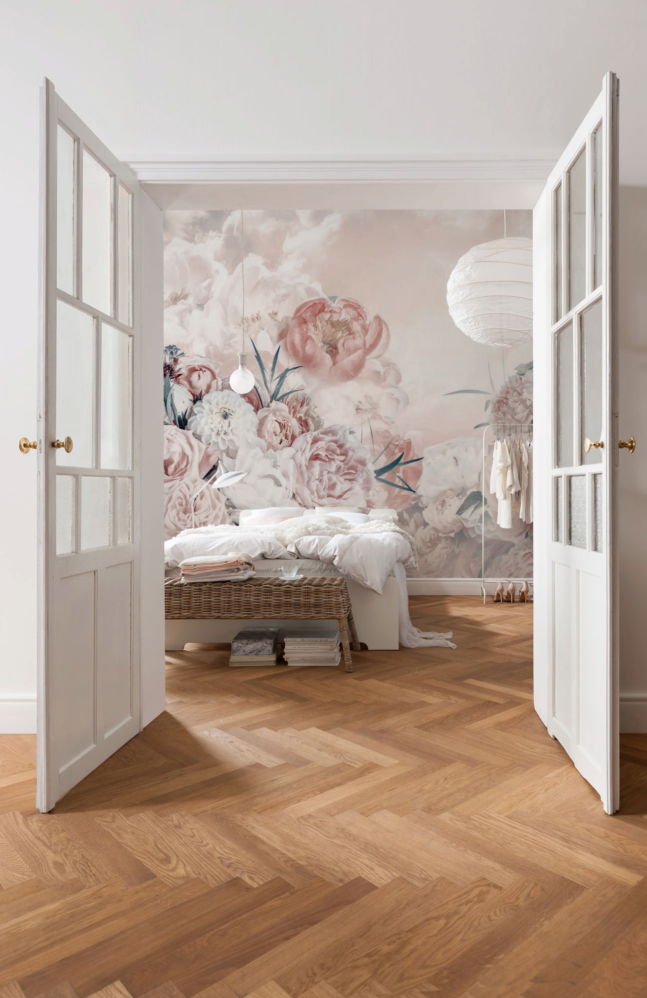 Komar Vliestapete »Digitaldruck Vlies - Blossom Clouds - Größe 250 x 250 cm«, bedruckt, Wohnzimmer, Schlafzimmer