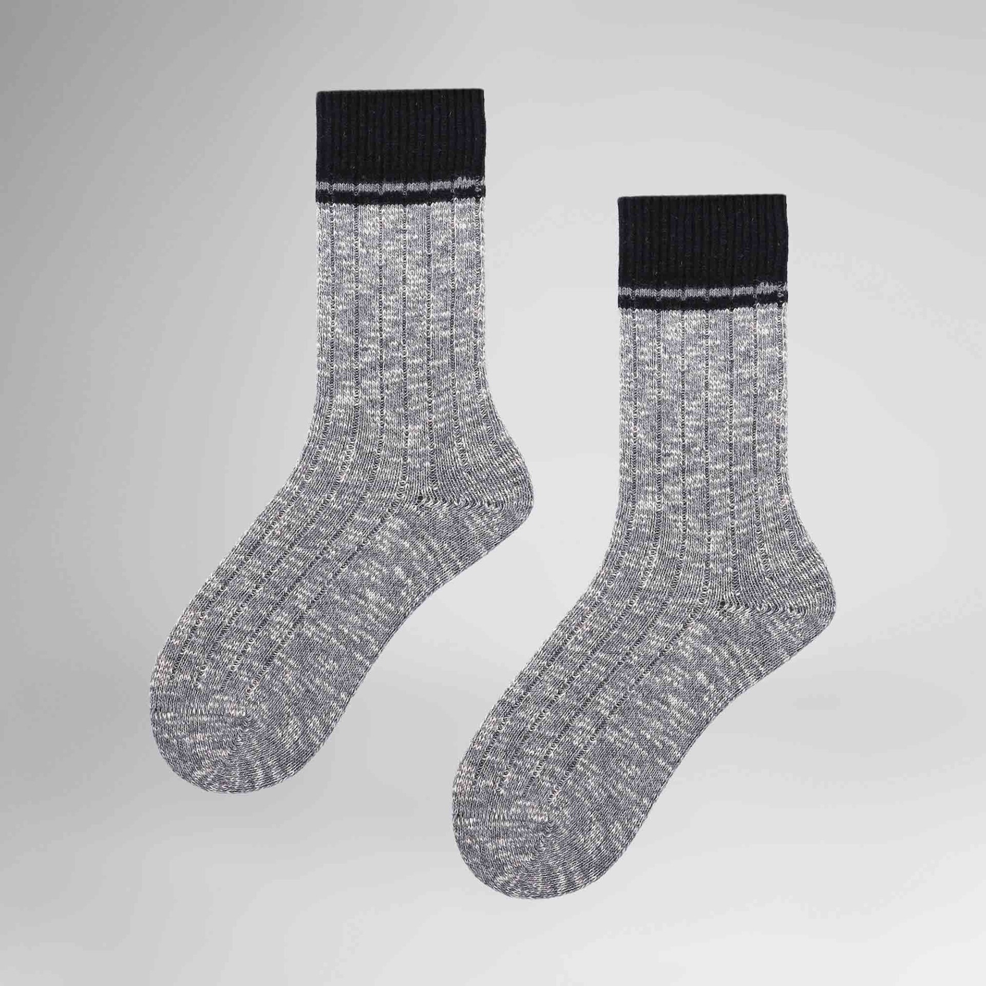 Hudson Socken "Socke Cozy Slub" Socken mit Effektgarn und abgesetztem Bund
