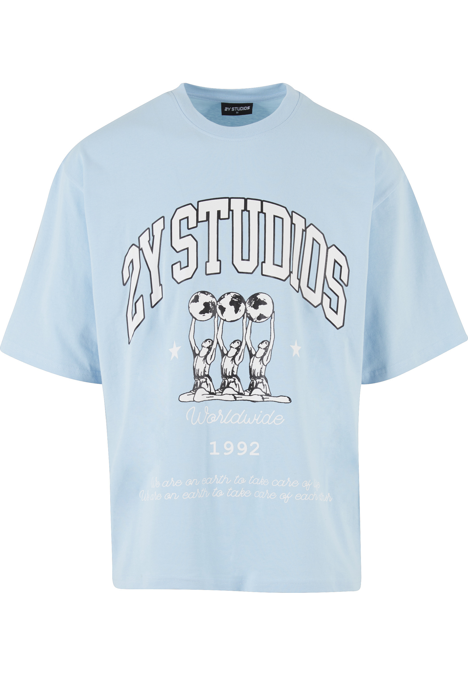 2Y Studios T-Shirt "2Y Studios Herren 2Y Globus Oversize Tee" 1 Stk.
