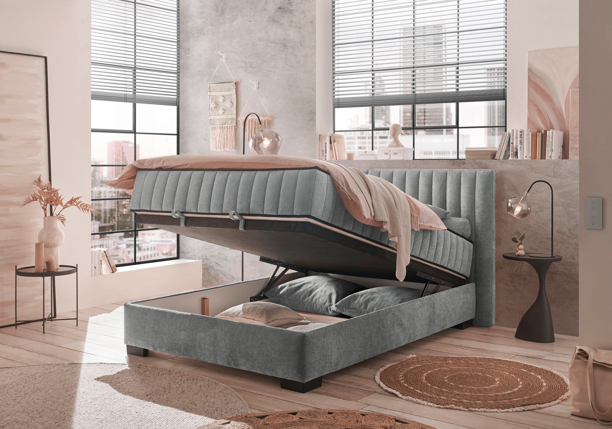 ED EXCITING DESIGN Boxbett »Nagol«, mit Bettkasten, mit Wendematratze, erhältlich in verschiedenen Breiten