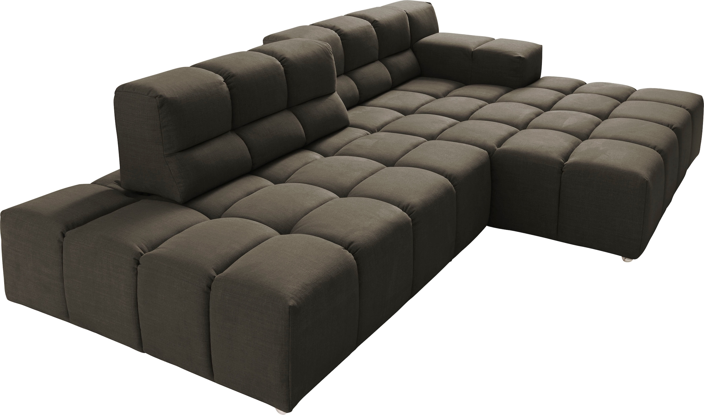 designwerk Ecksofa »Temple, Designsofa trifft hohen Sitzkomfort, L-Form«, Recamiere links oder rechts, mit Sitztiefenverstellung