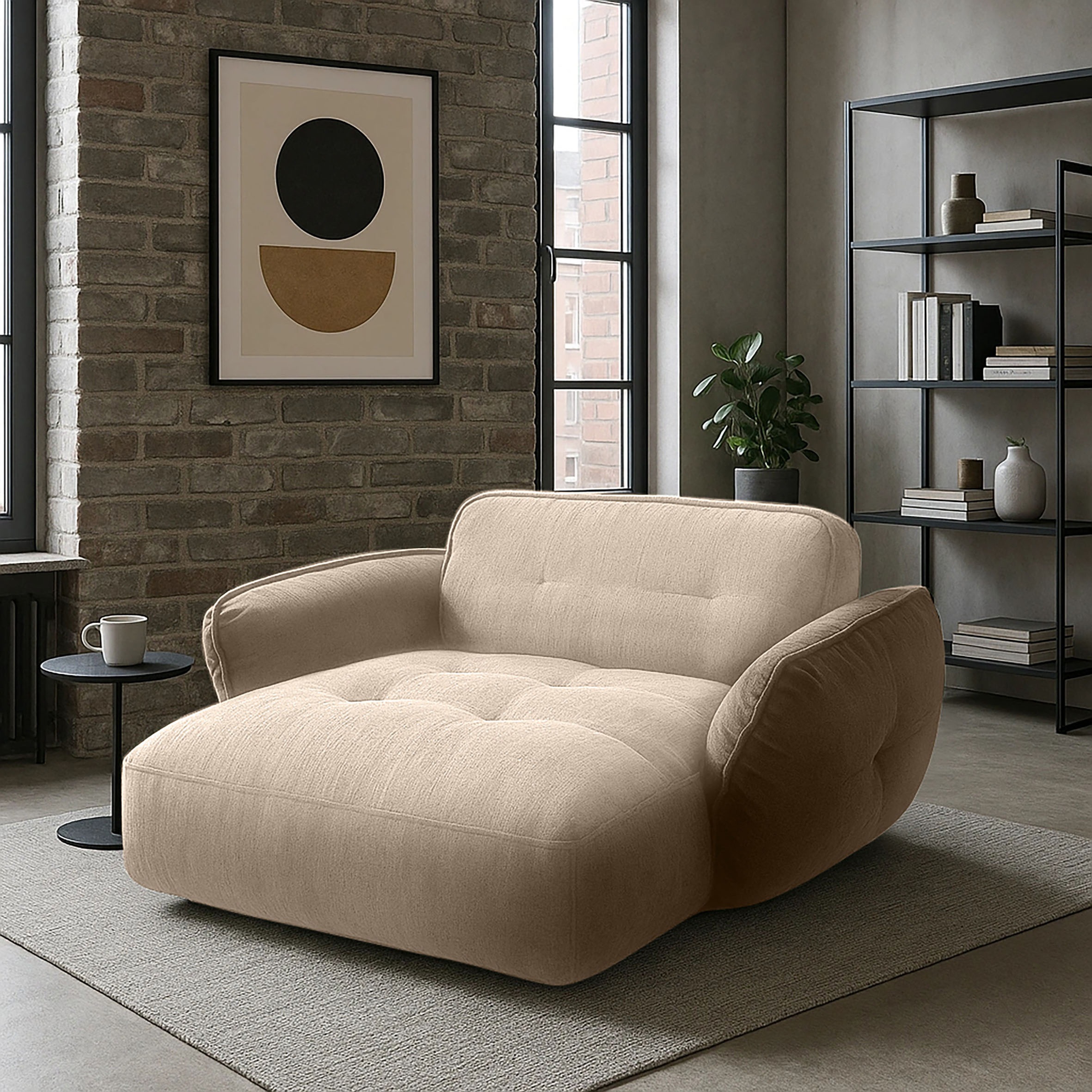 BETYPE Chaiselongue "Be Fluffy, moderner Love Seat, XXL Sofa, Lese-Sessel, günstig online kaufen