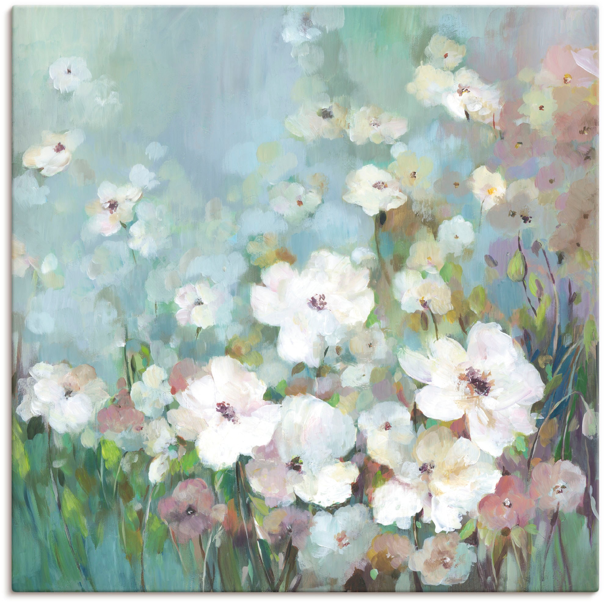 Artland Wandbild "Feldblumengarten" Blumenwiese 1 Stk. tlg. als Leinwandbil günstig online kaufen