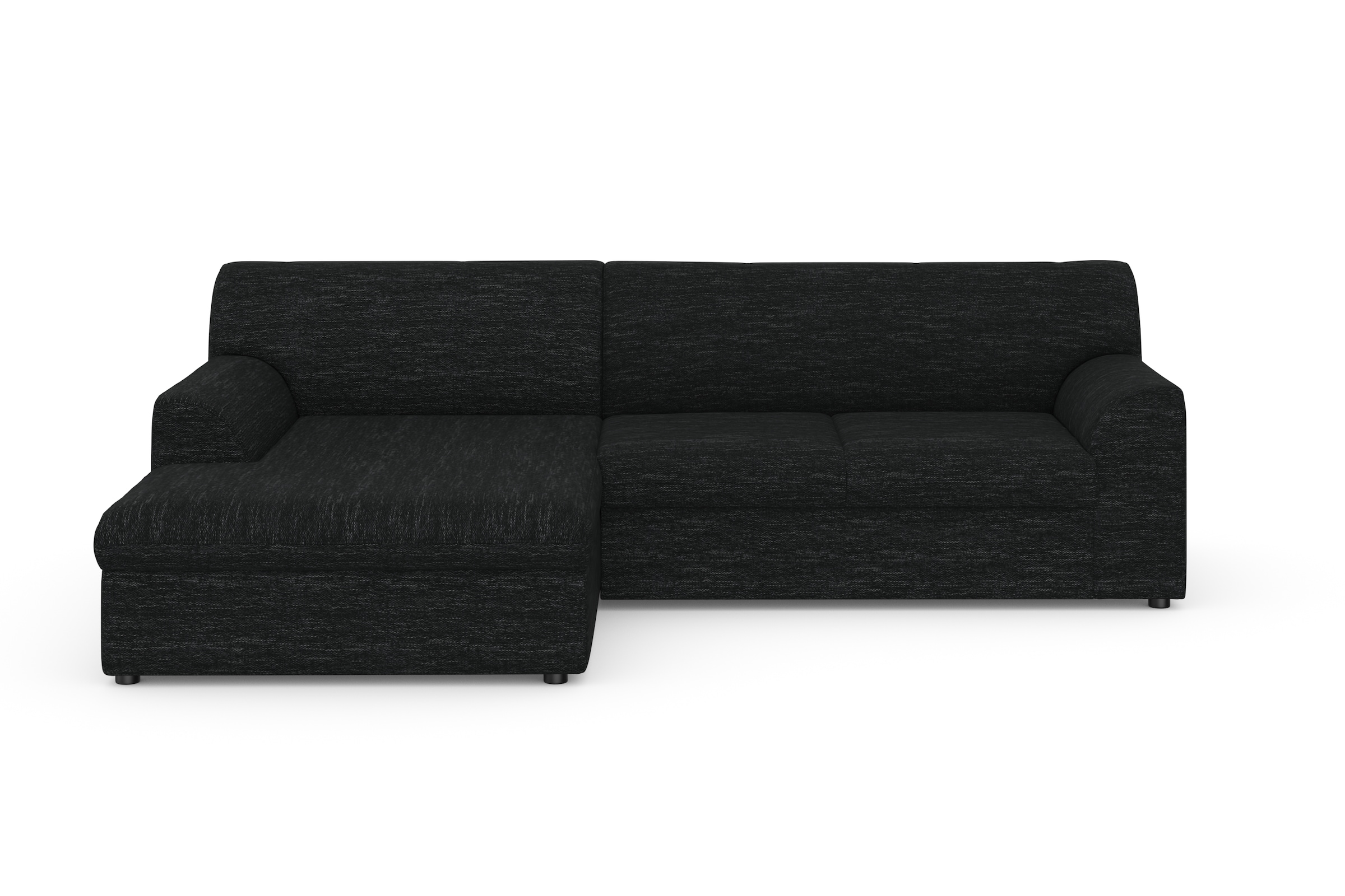 DOMO collection Ecksofa »Topper, elegant und zeitlos, kompaktes Stellmaß 245/155cm, L-Form«, mit Recamiere, wahlweise mit Schlaffunktion