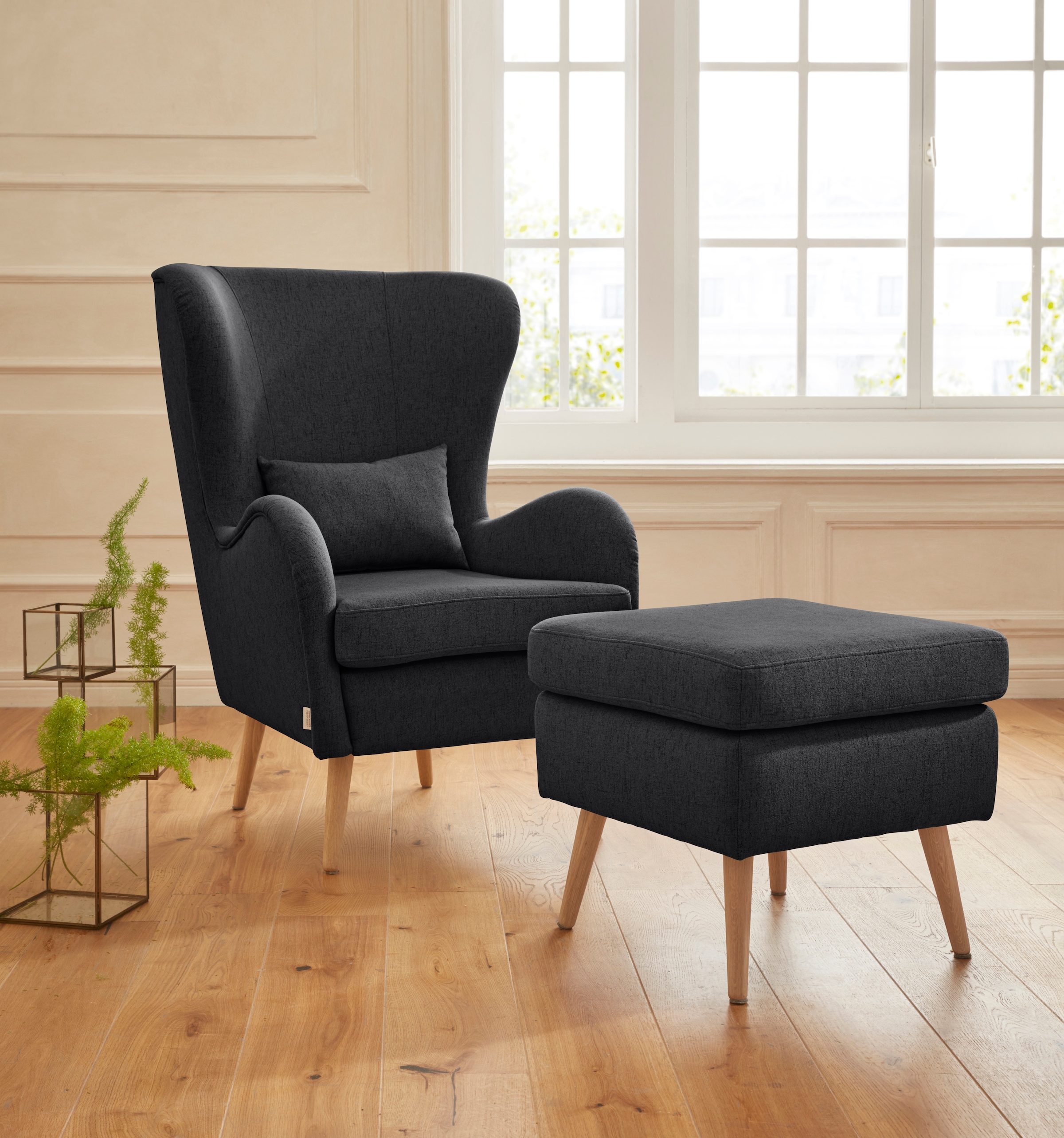 Home affaire Sessel "Sallito, TV-Sessel, Ohrensessel mit" Hocker, in vielen günstig online kaufen