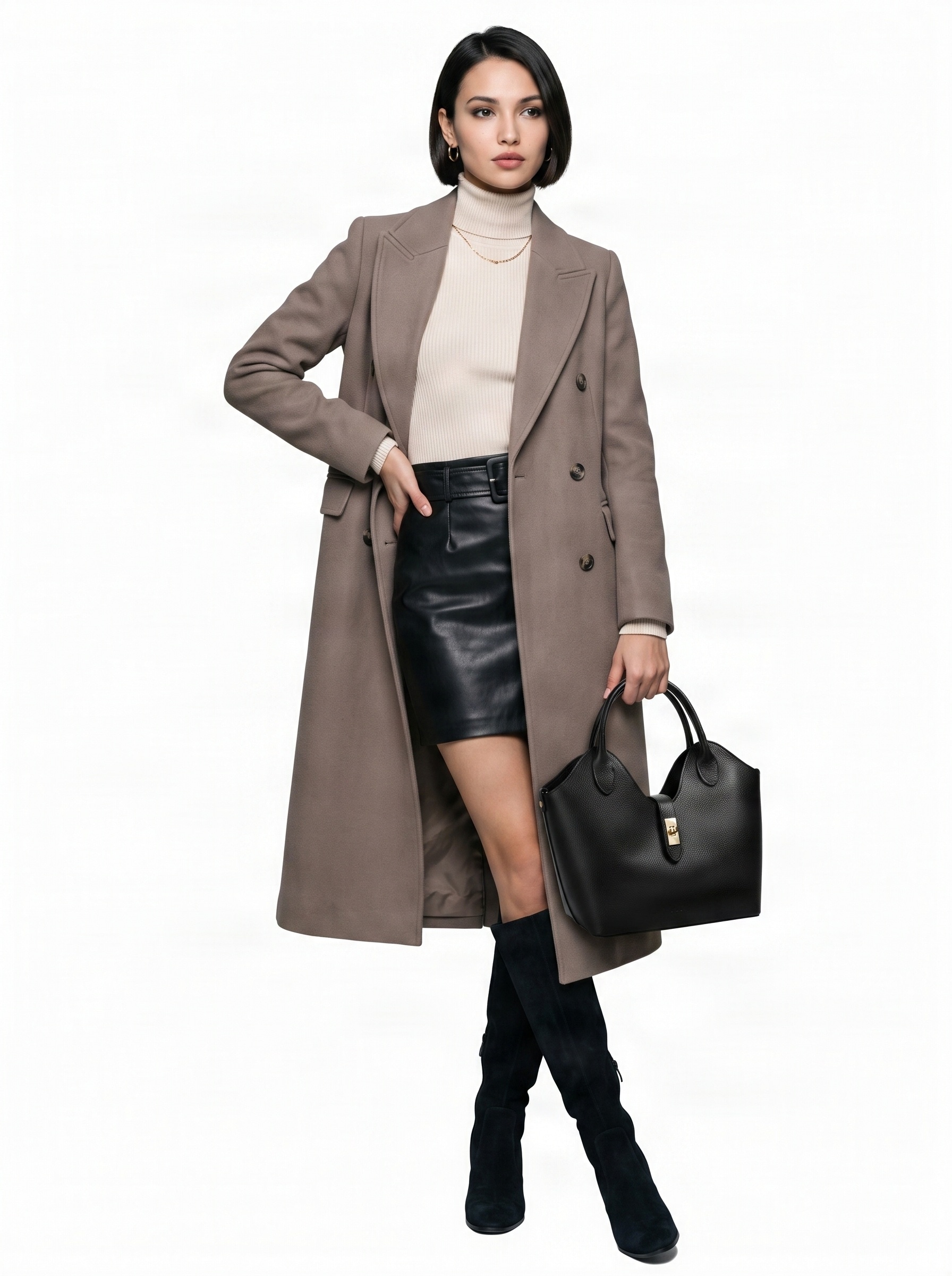 forty° Shopper »LANVERRA - M« echt Leder, Made in Italy