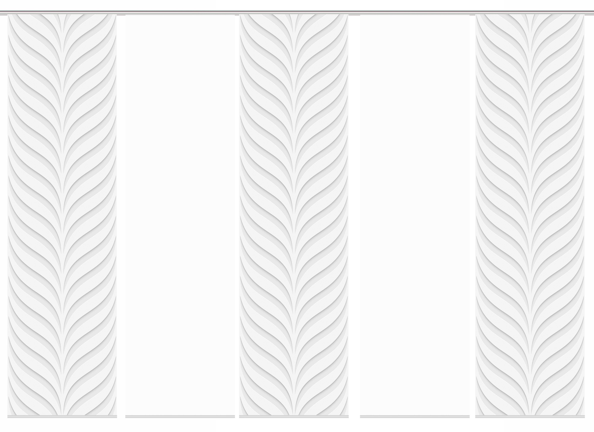 Thumbnail - HOME WOHNIDEEN Schiebegardine "MURRAY 5er SET" Paneelwagen 5 Stk. tlg. Schiebevorhang Digidruck 5er Set MURRAY