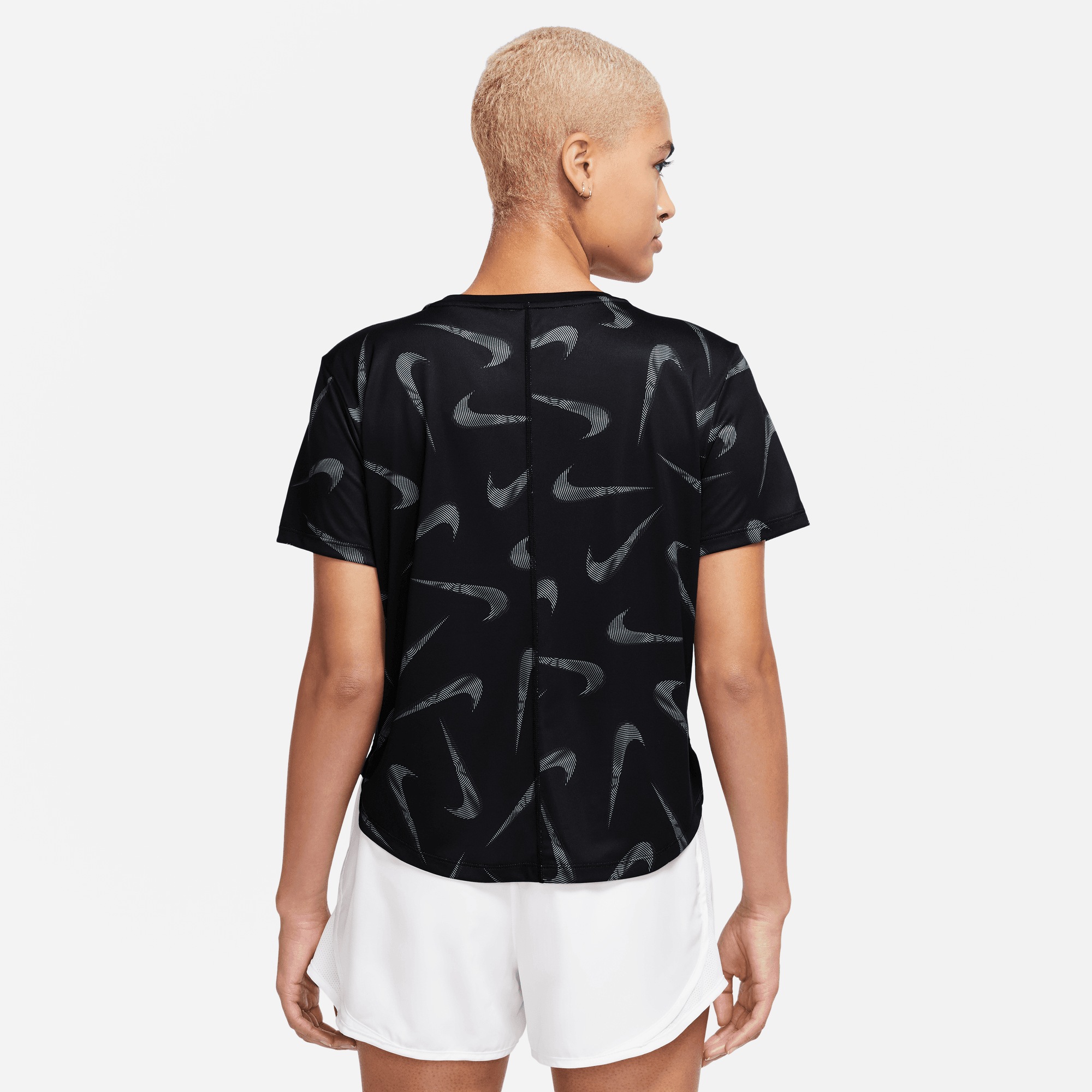 Nike Laufshirt "SWOOSH DRI-FIT WOMENS PRINTED SHORT-SLEEVE CROP TOP" günstig online kaufen