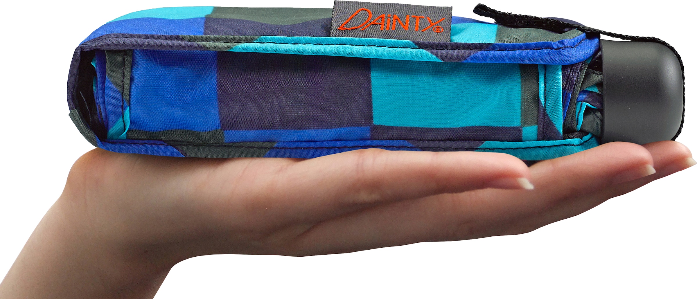 EuroSCHIRM® Taschenregenschirm »Dainty, Karo blau und | kurz BAUR kaufen flach grün«, extra