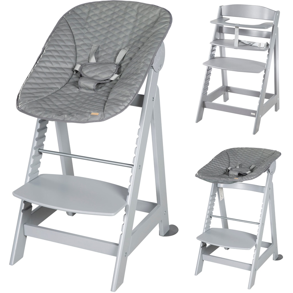 roba® Hochstuhl »Treppenhochstuhl 2-in-1 Set Born Up taupe«