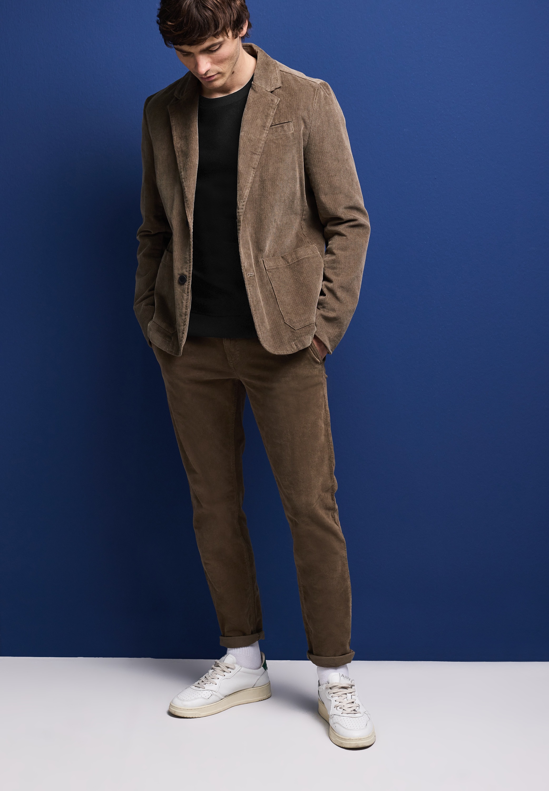 STREET ONE MEN Sweatshirt, aus reiner Baumwolle