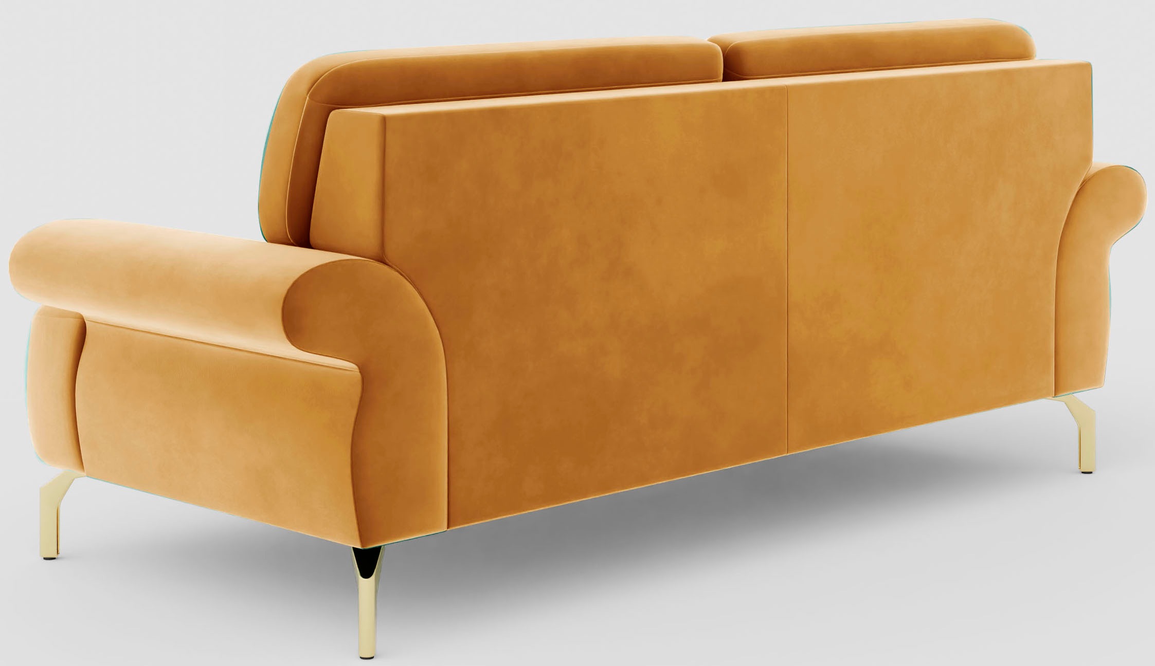 sit&more 2,5-Sitzer »Orient 1«, inkl. 2 Zierkissen mit Strass-Stein, goldfarbene Metallfüße