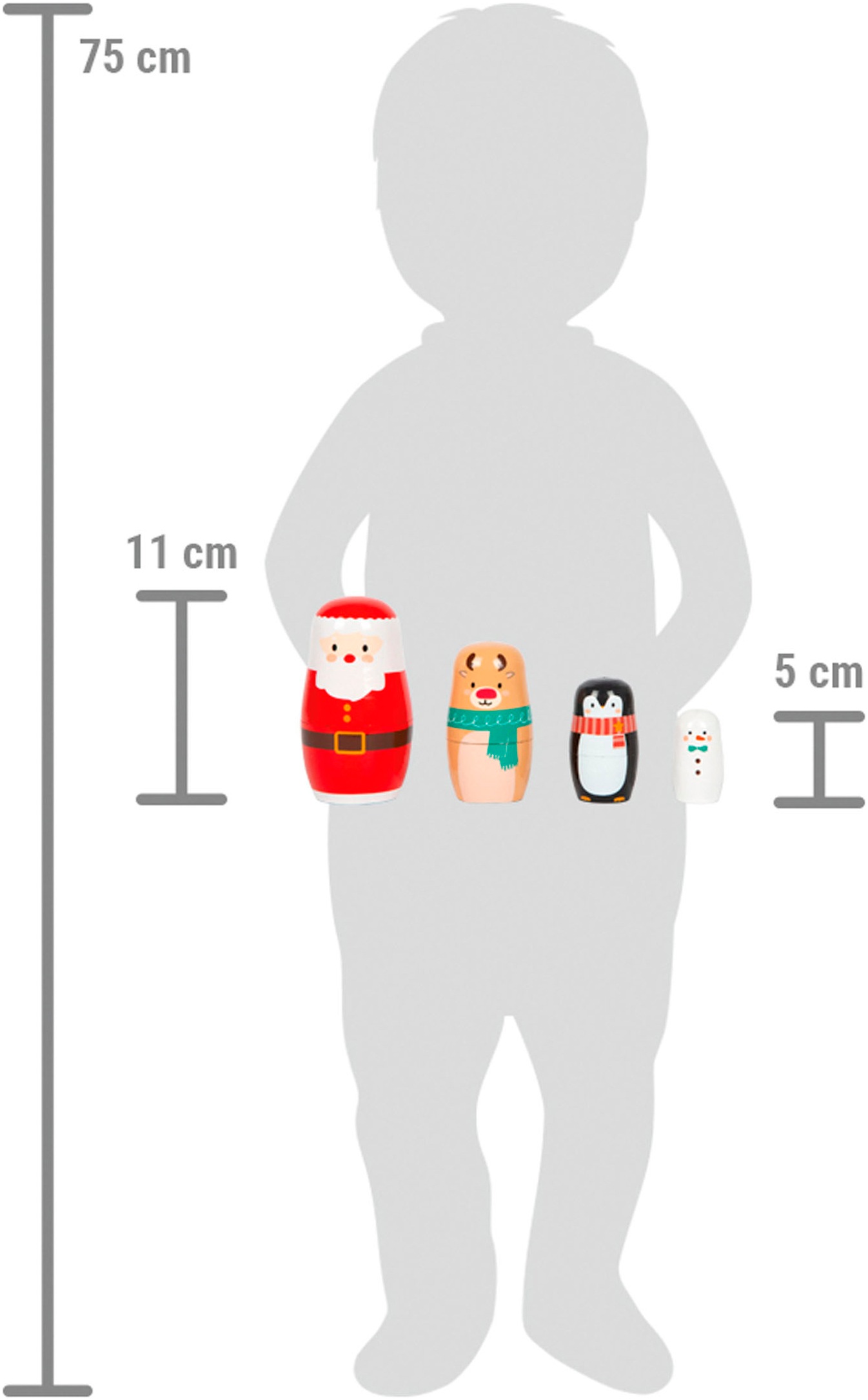 Small Foot Spielfigur »Matrjoschka Weihnachten«, (Set, 4 tlg.)