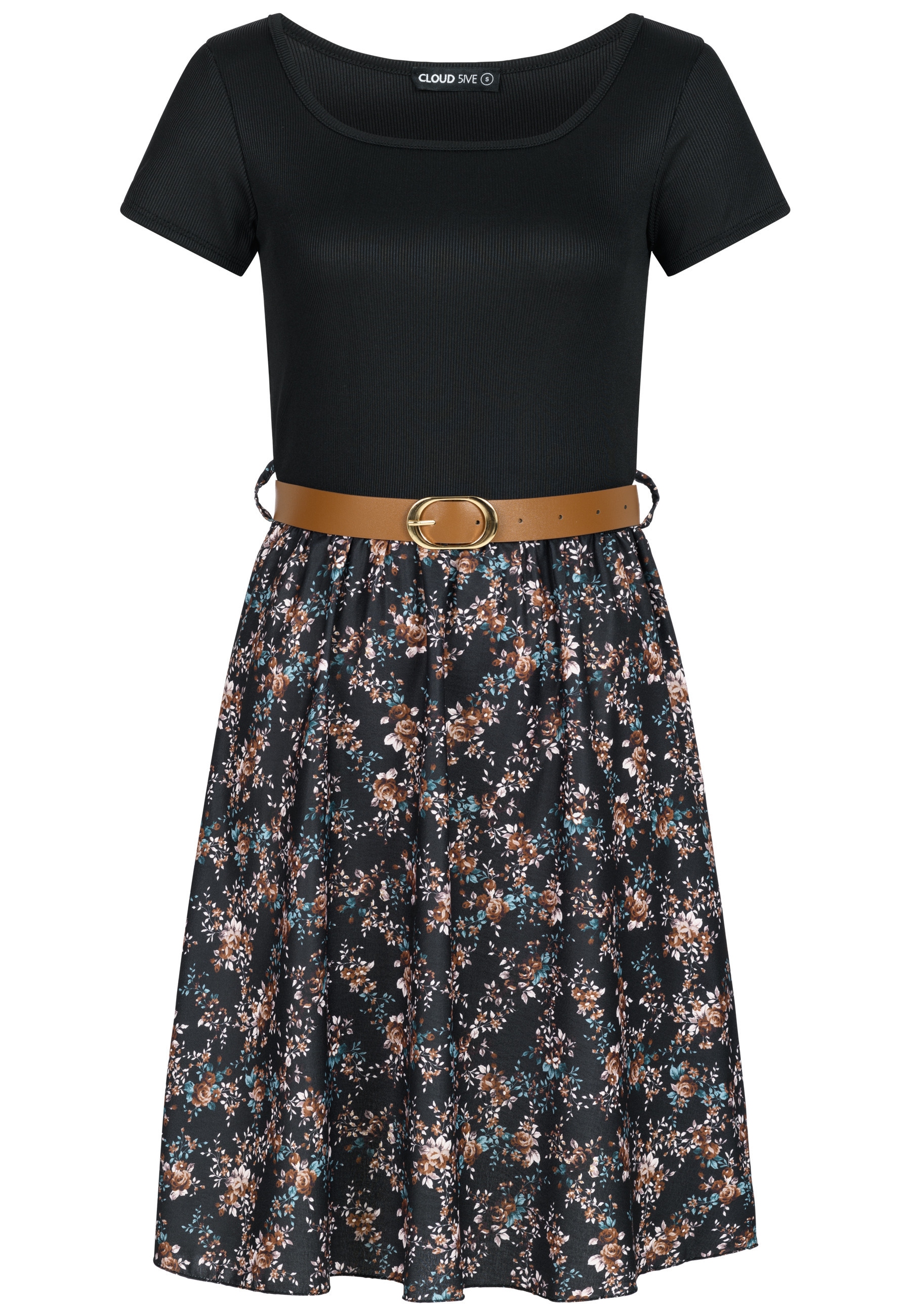 CLOUD 5IVE Shirtkleid "CLOUD 5IVE 2-Tone Dress with Ditsy Print incl. a bel günstig online kaufen