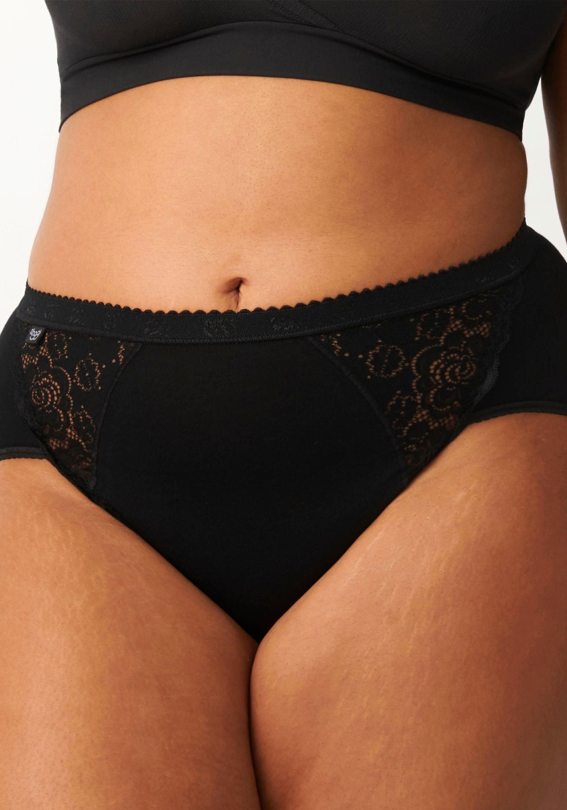 sloggi Midislip "Chic", elastische Spitzeneinsätze, weiche Nähte, Baumwoll- günstig online kaufen