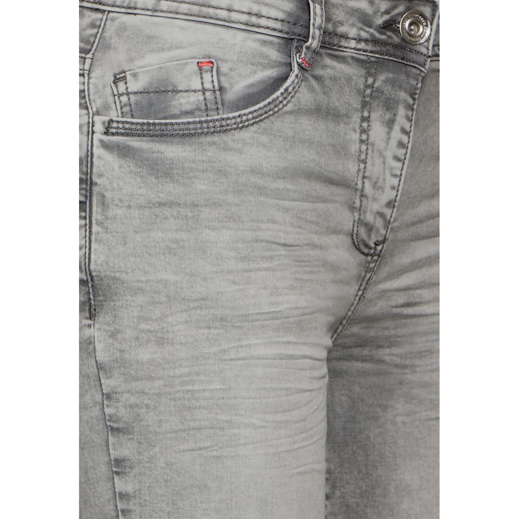 Cecil Gerade Jeans, softer Materialmix