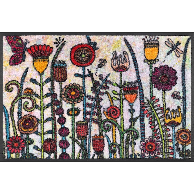 wash+dry by Kleen-Tex Fußmatte »Sonnentag«, rechteckig, Schmutzfangmatte, Motiv  Blumen, rutschhemmend, waschbar auf Rechnung | BAUR