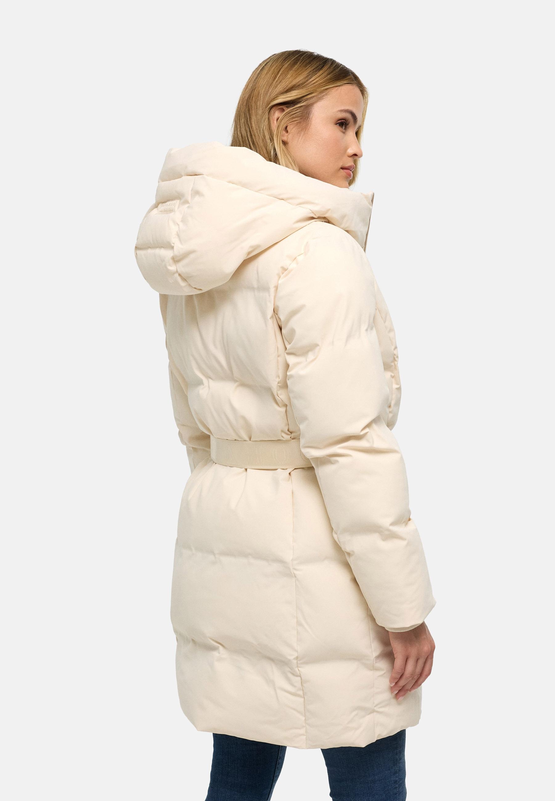 Navahoo Steppmantel »Wolkenwichtel 14« Warmer Wintermantel mit Kapuze und Taillengürtel