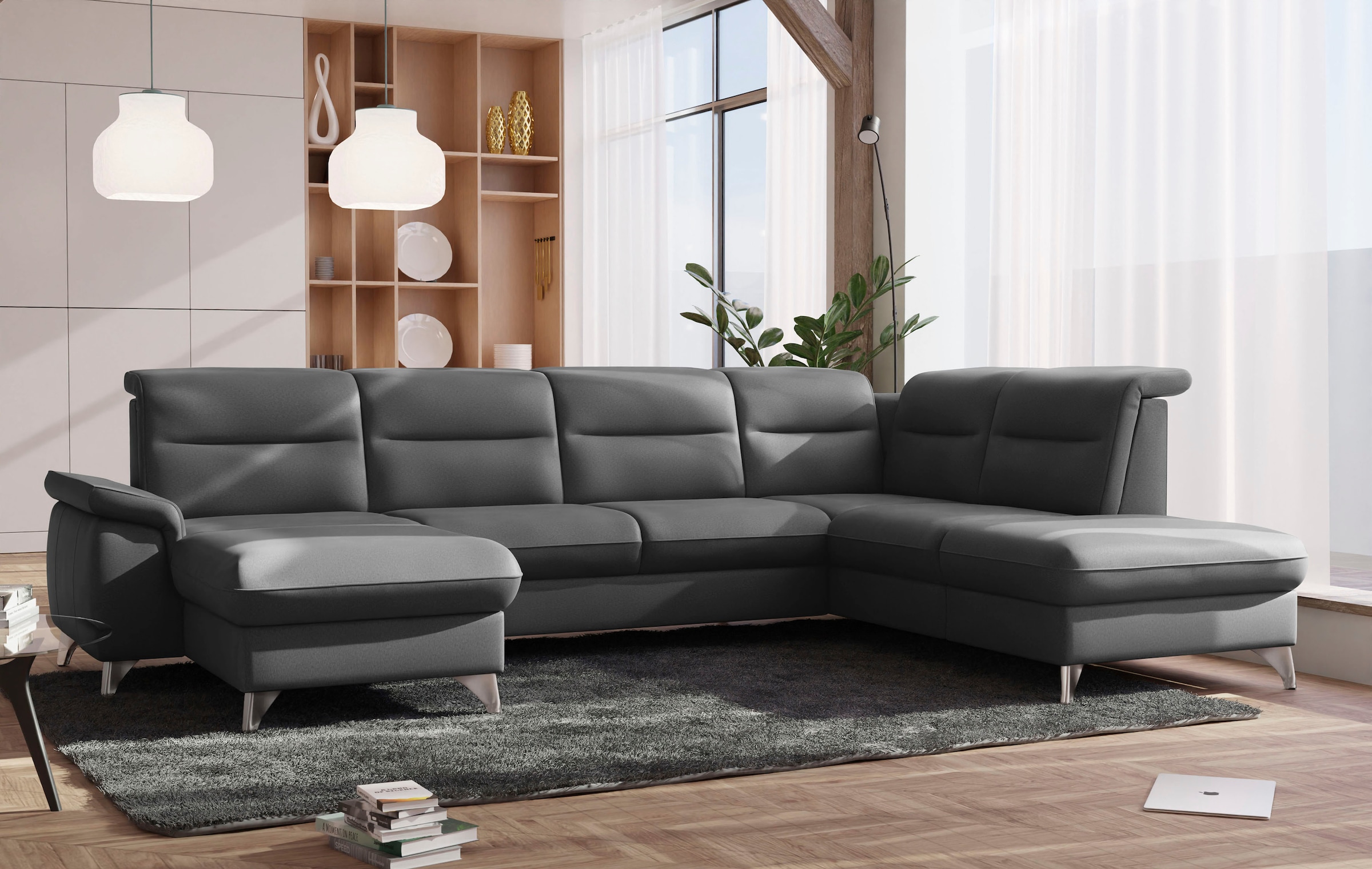 sit&more Wohnlandschaft "Astoria U-Form" wahlweise mit motorischer Relaxfunktion