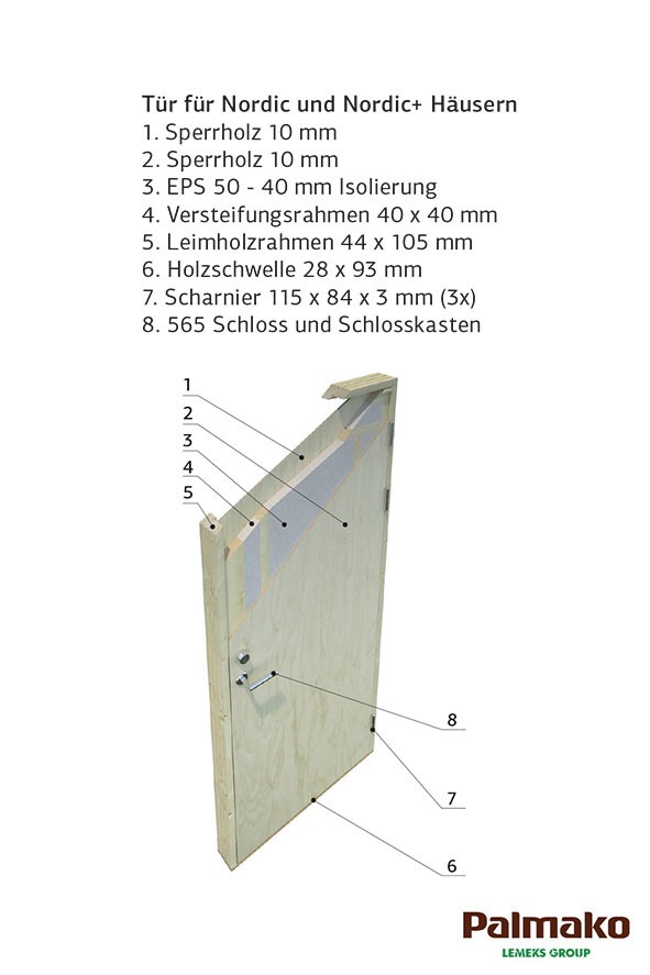 712x785x325 | Garage per Sektionaltor, BAUR mit BxTxH: Palmako Rechnung cm, »Andre«, natur