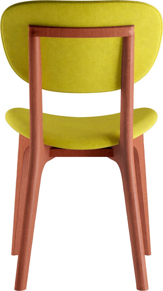 INOSIGN Stuhl »COZY Made in Italy«, (Set), 2 St., Microfaser, Gestell in Buche, Kirsch- oder Nussbaum, Massivholz, Design Stuhl