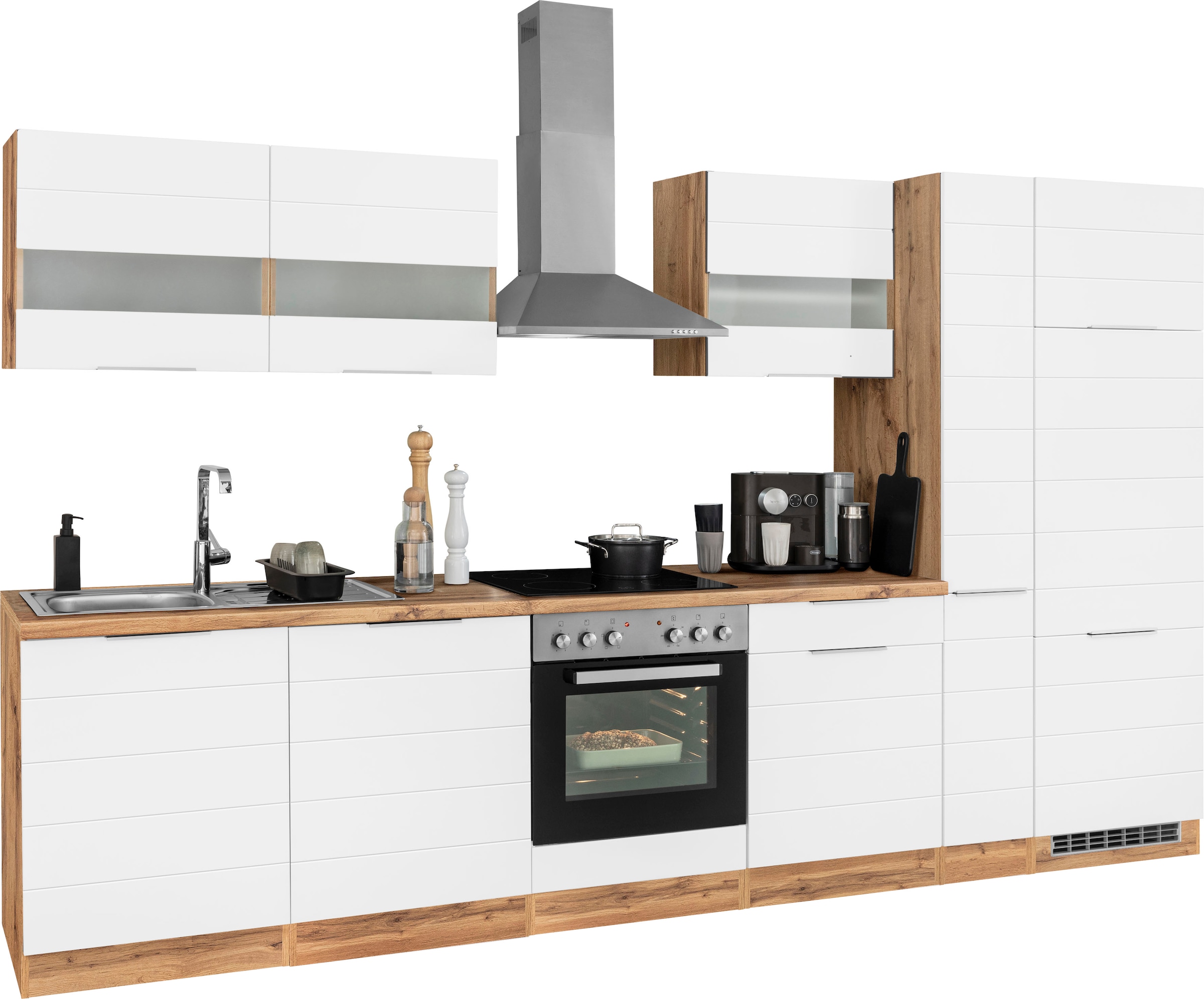 KOCHSTATION Küchenzeile "KS-Luhe" 330 cm breit, wahlweise mit oder ohne E-G günstig online kaufen