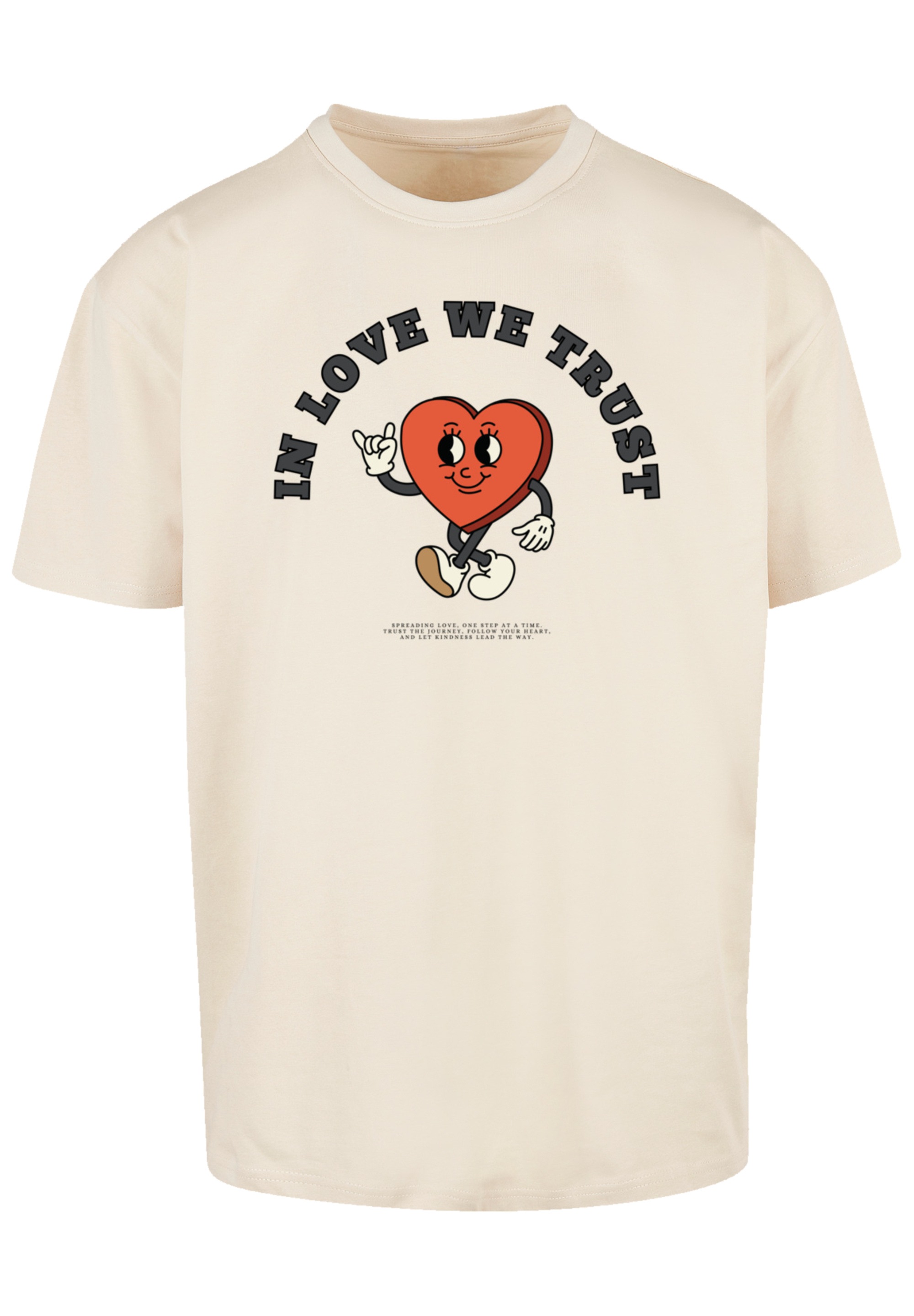 F4NT4STIC T-Shirt »In Love We Trust Valentinstag Streetwear«, Premium Y2K Streetwear