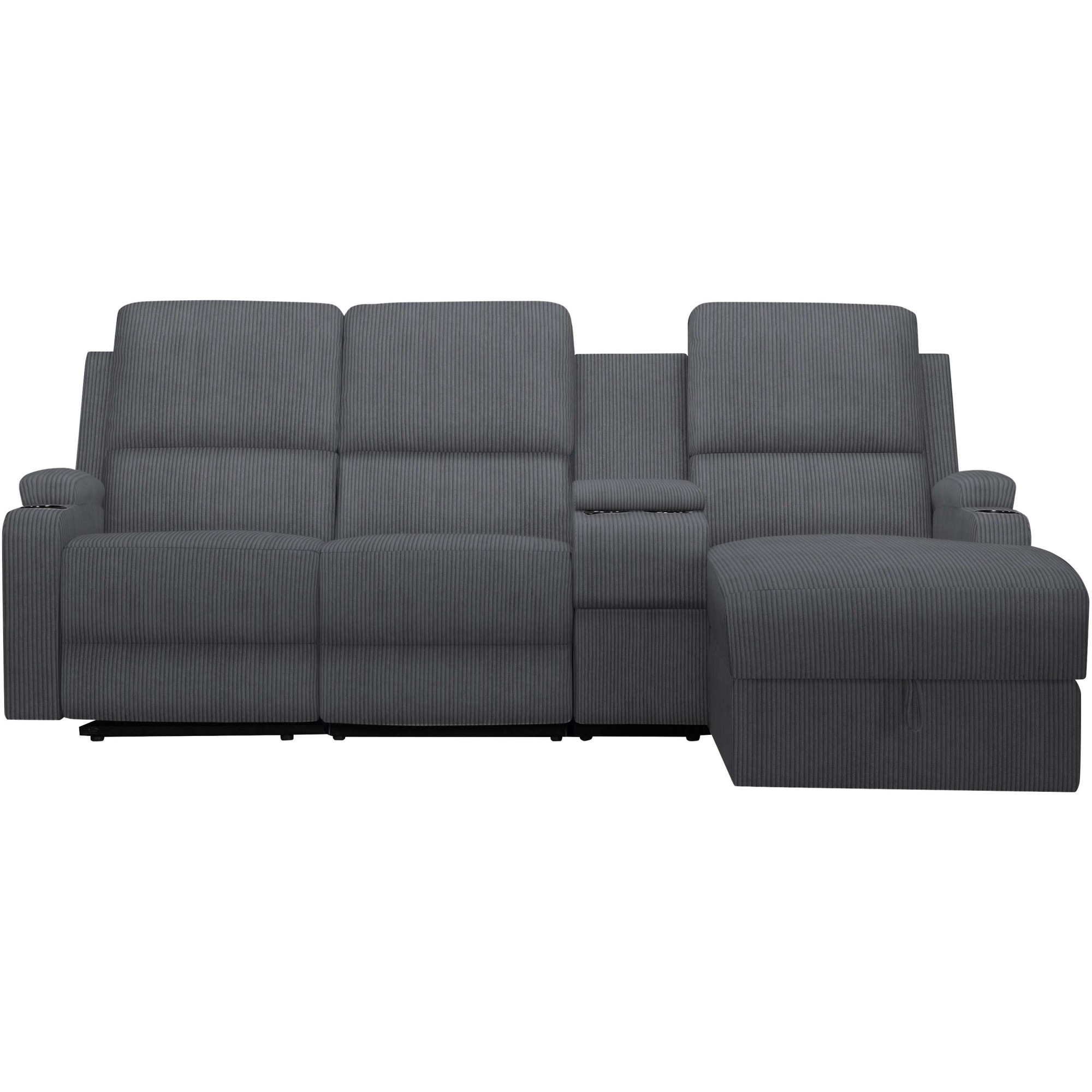 Home affaire Ecksofa "NAPORI Multimediasofa, 3er Kinosessel XXL, L-Form, Co günstig online kaufen