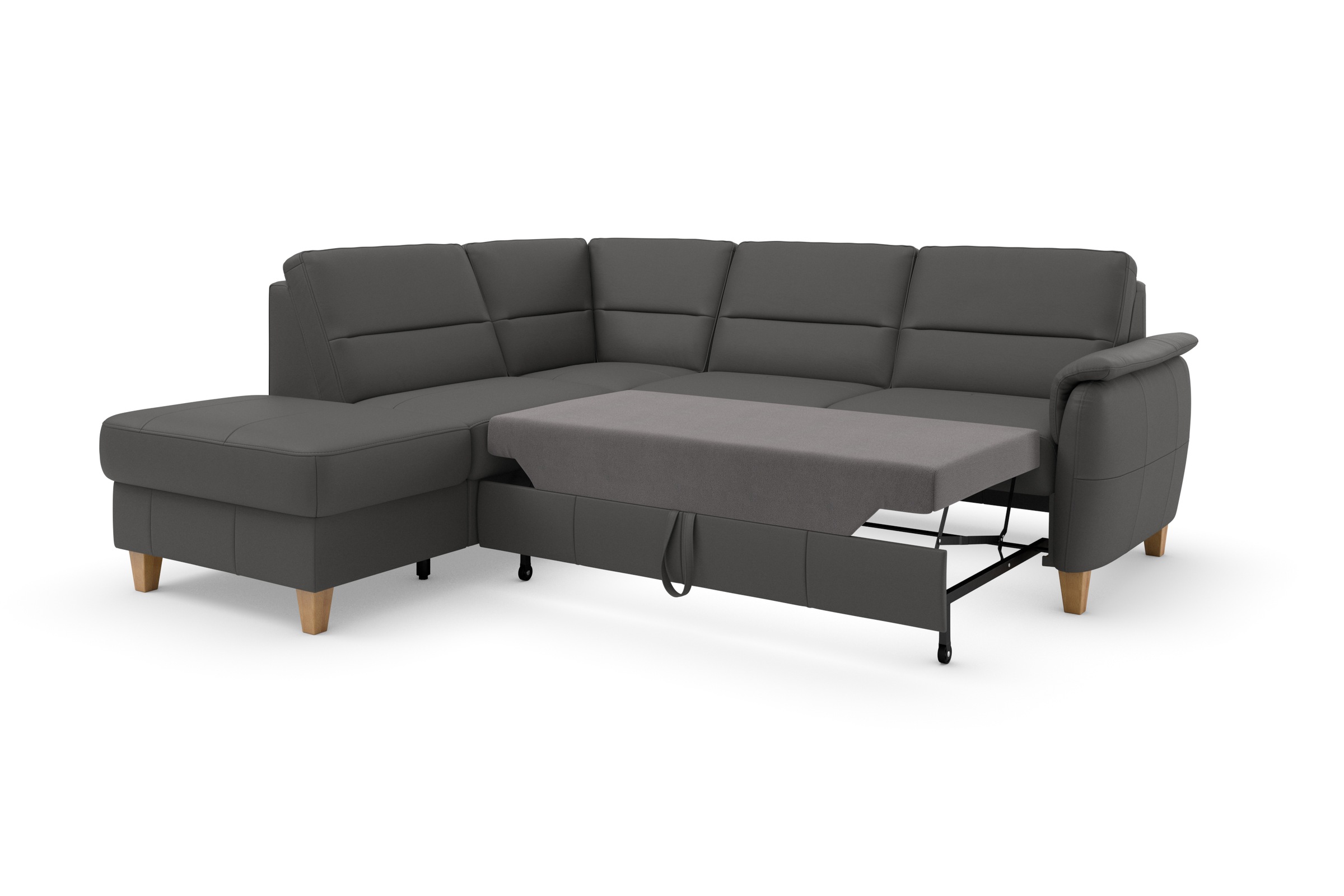 Home affaire Ecksofa »Palmera L-Form«, Federkern, wahlweise mit Bettfunktion und mit/ohne Stauraum