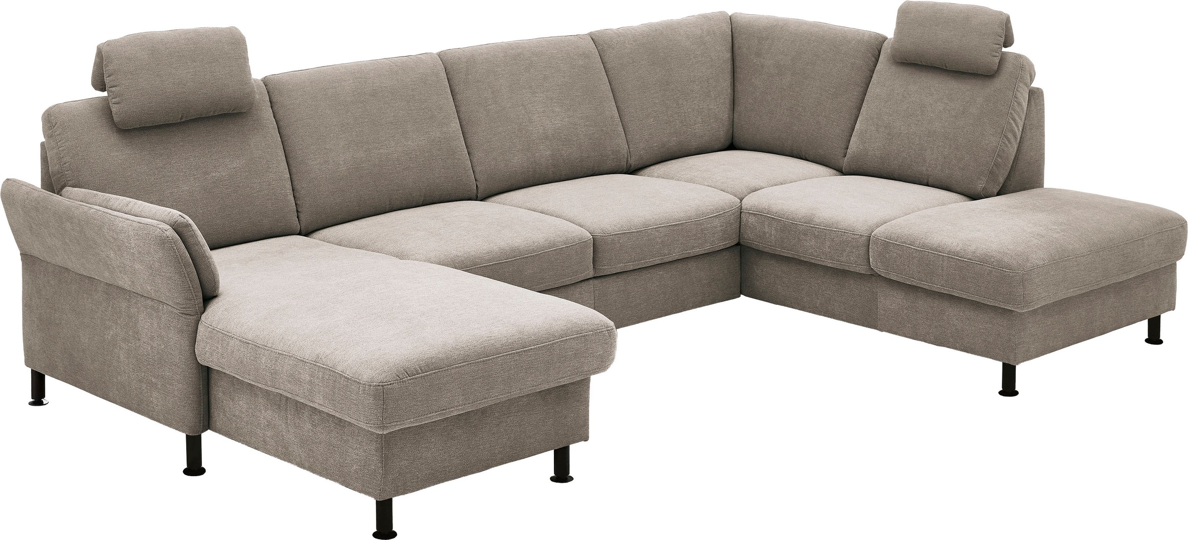 Die PlanBar Wohnlandschaft "ZE-EM18013 U-Form, Breite 305 cm" wahlweise mit Kopfstützen und Liegearmlehne