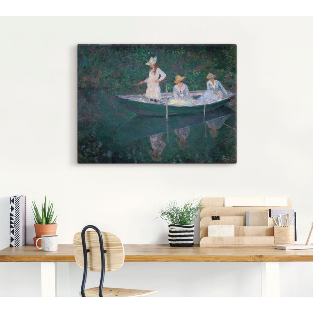 Wohnen Wohnaccessoires Artland Wandbild »Eine Bootspartie in Giverny. Um 1887«, Gruppen & Familien, (1 St.), in vielen Größen & 