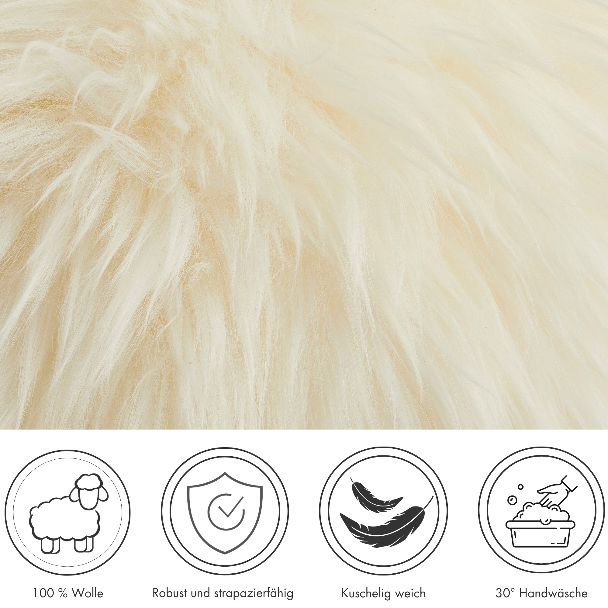 Thumbnail - LUXOR living Fellkissen "Dekokissen Namika" Dekokissen, eckig, 35x35 cm, echtes Lammfell, mit Füllung